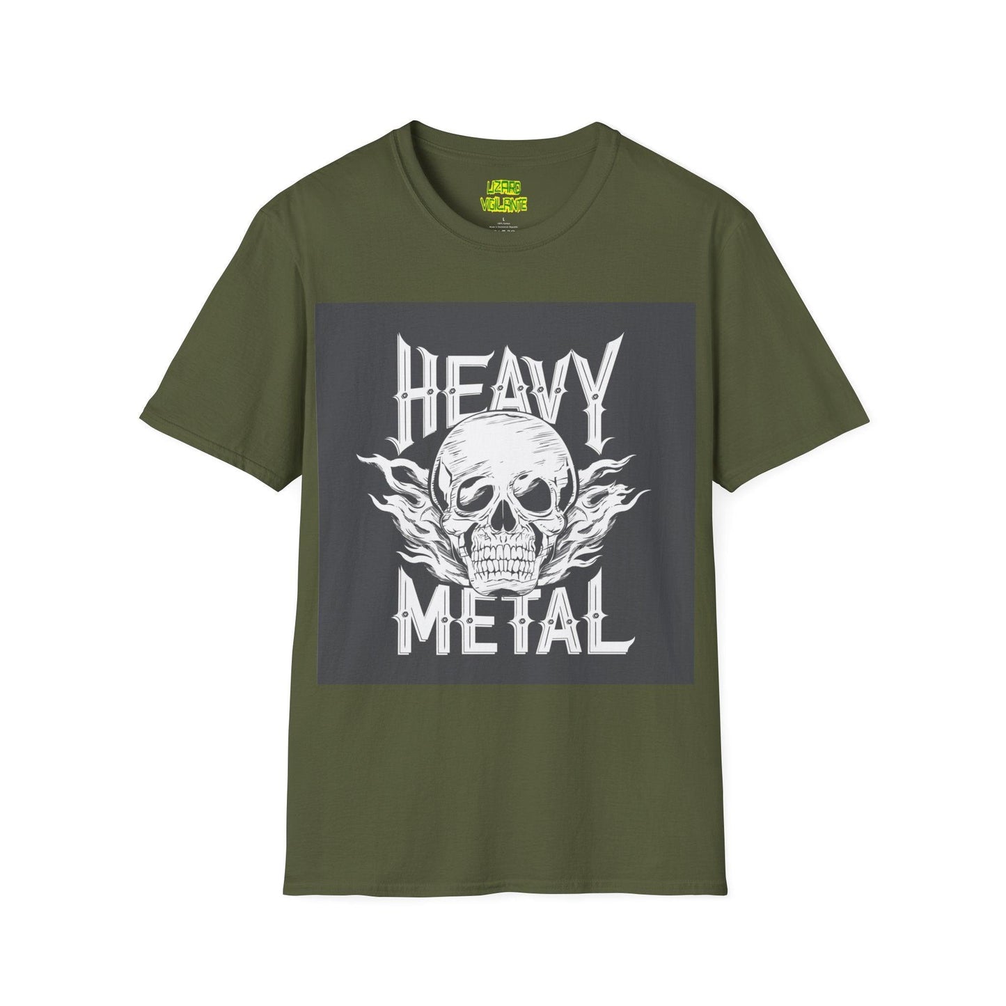 Heavy Metal Skull Unisex Softstyle T-Shirt - Lizard Vigilante