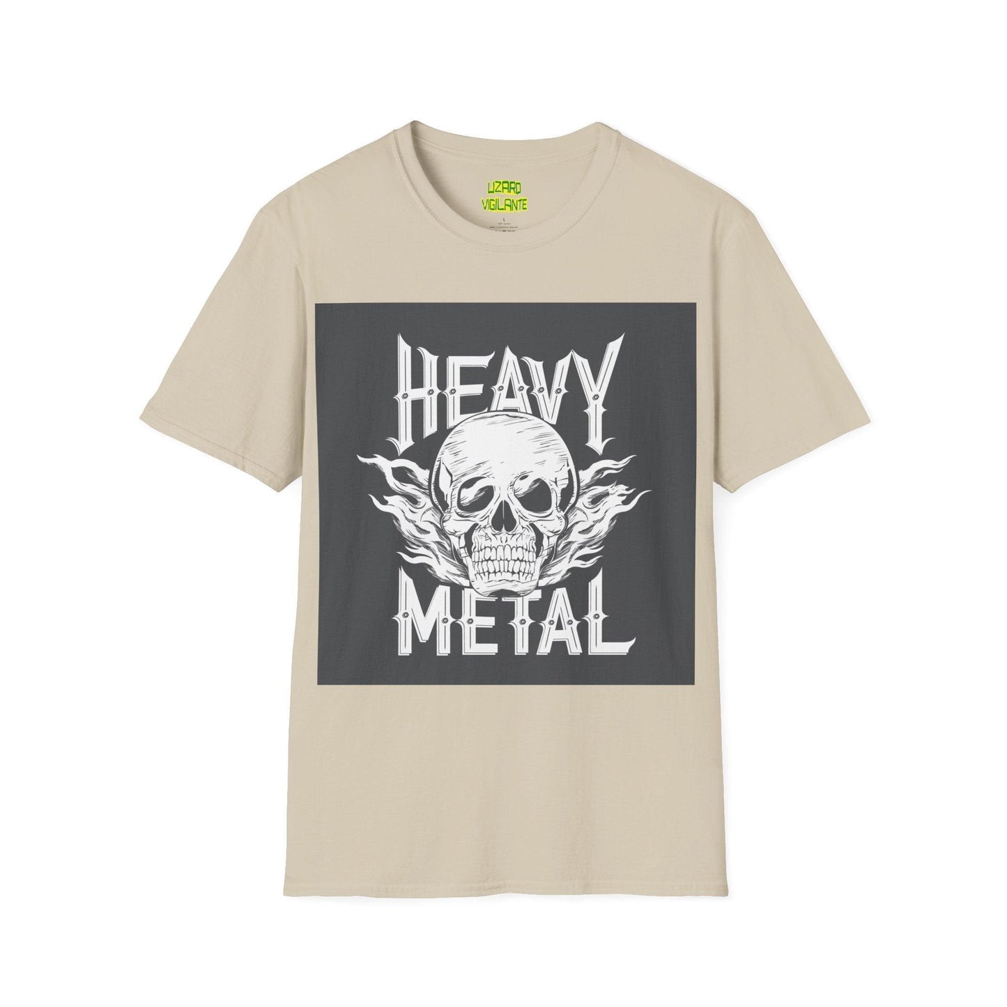 Heavy Metal Skull Unisex Softstyle T-Shirt - Lizard Vigilante