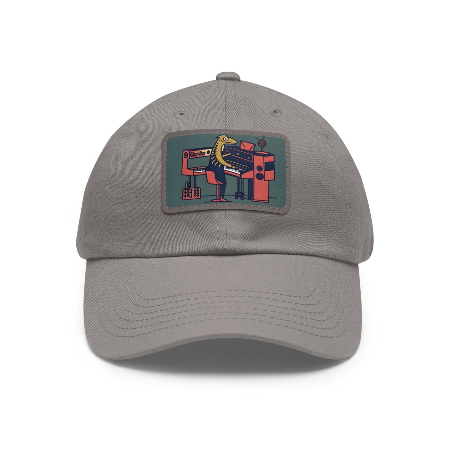 Lizard Vigilante Organs Dad Hat with Leather Patch (Rectangle) - Lizard Vigilante