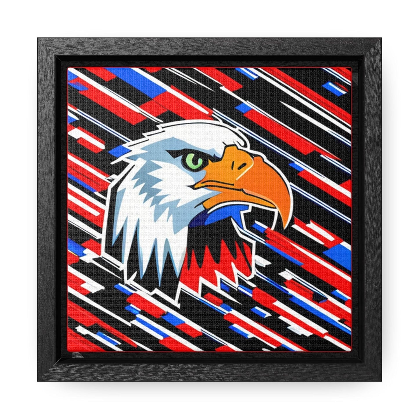 Bald Eagle Graphic Gallery Canvas Wraps, Square Frame - Lizard Vigilante