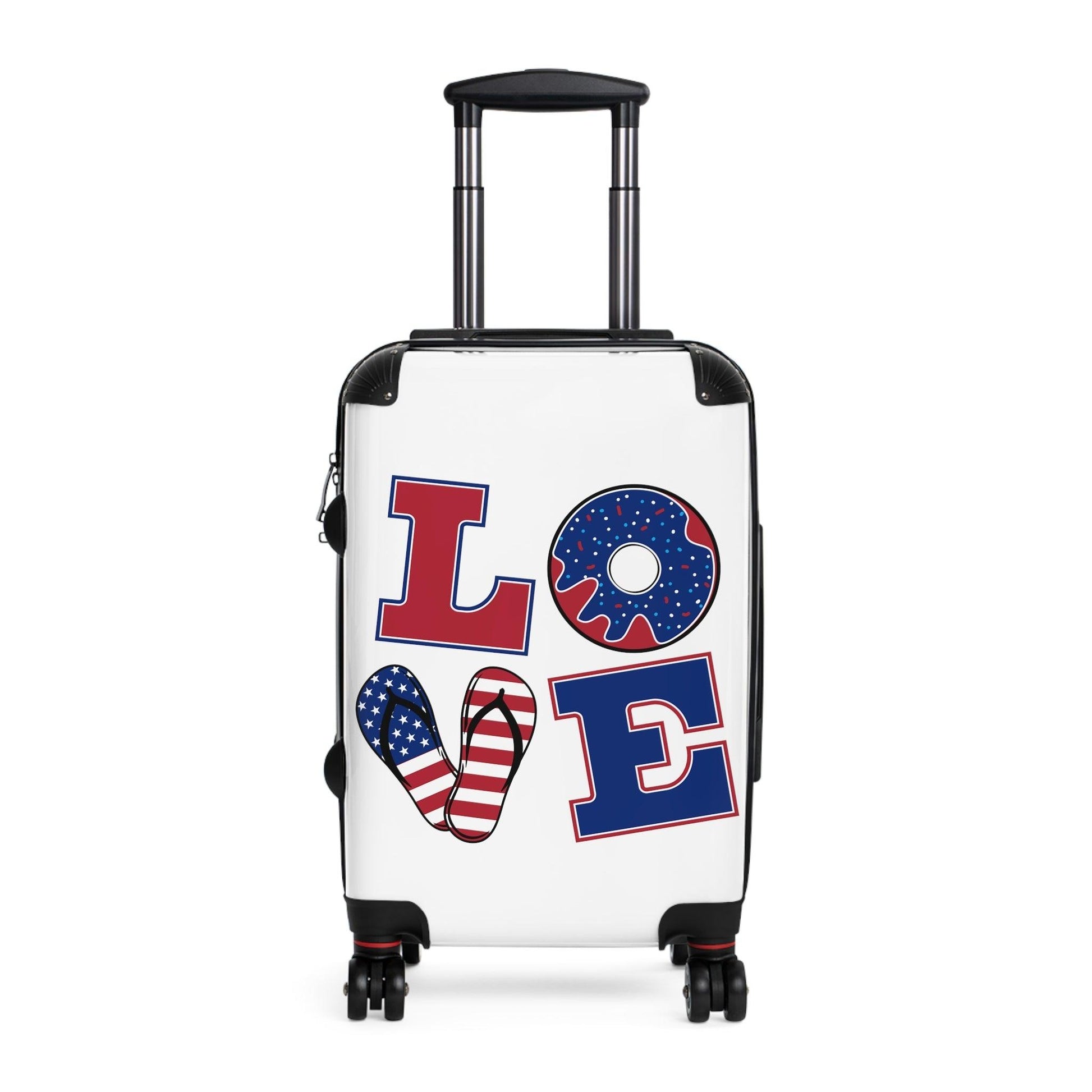 LOVE Suitcase in Red, White and Blue Summer Design - Lizard Vigilante