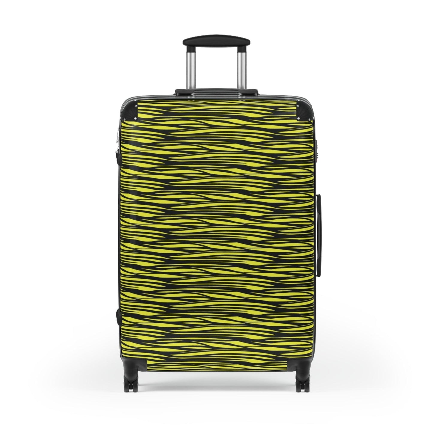 Black Yellow Camo Lines Suitcase - Lizard Vigilante