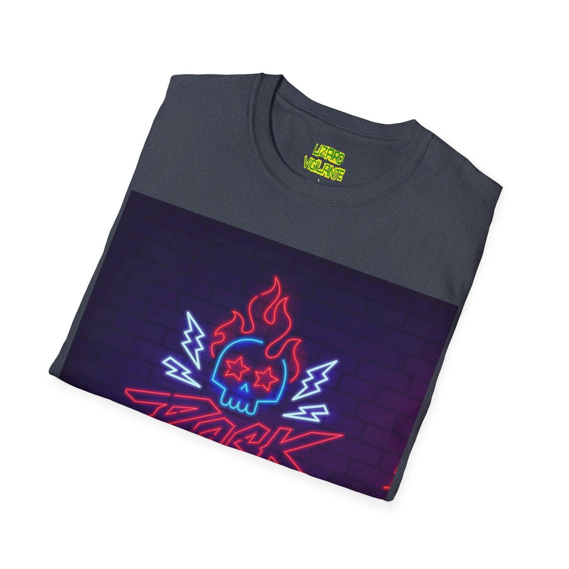 Neon Rock Festival Unisex Softstyle T-Shirt - Lizard Vigilante