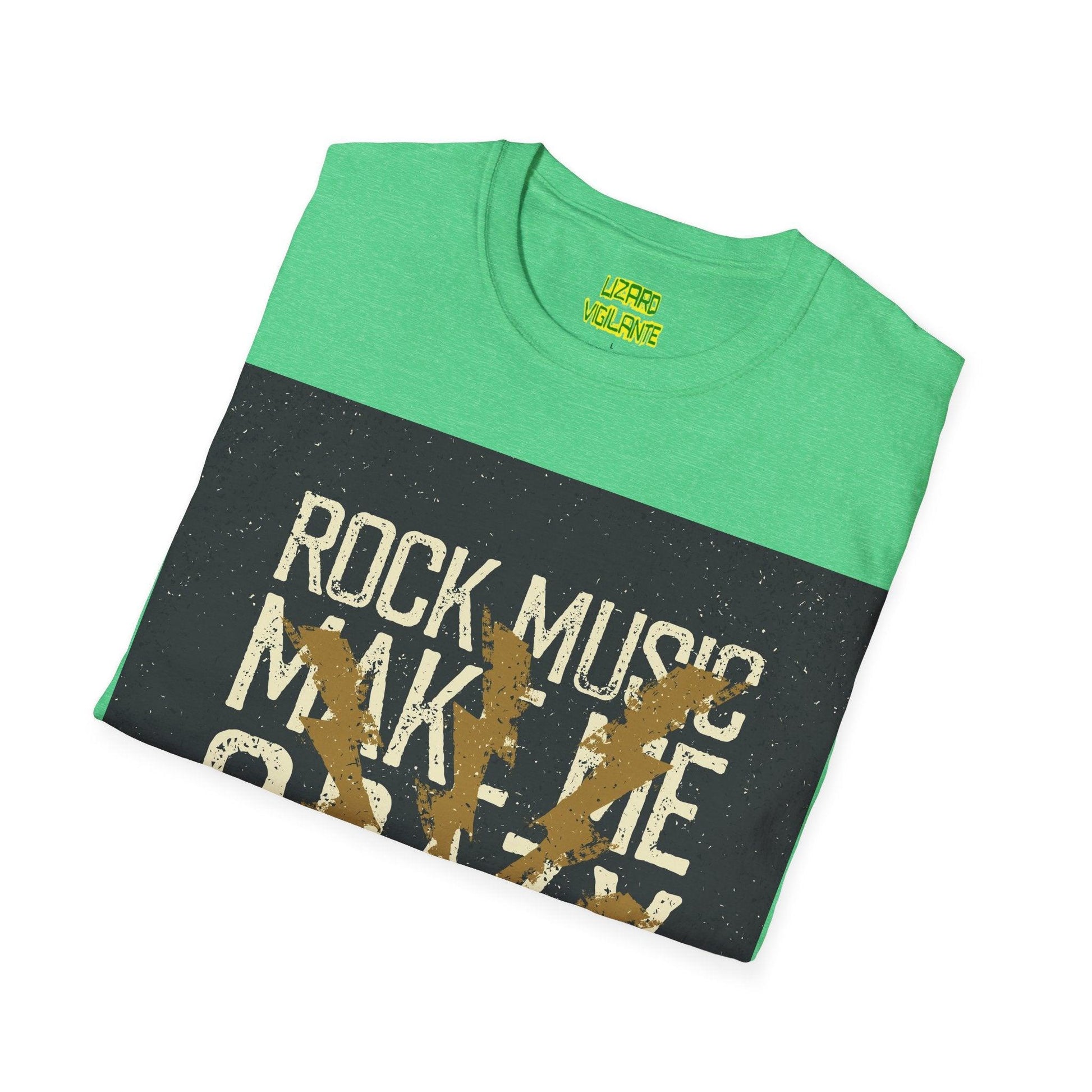 Rock Music Make Me Crazy Unisex Softstyle T-Shirt - Lizard Vigilante