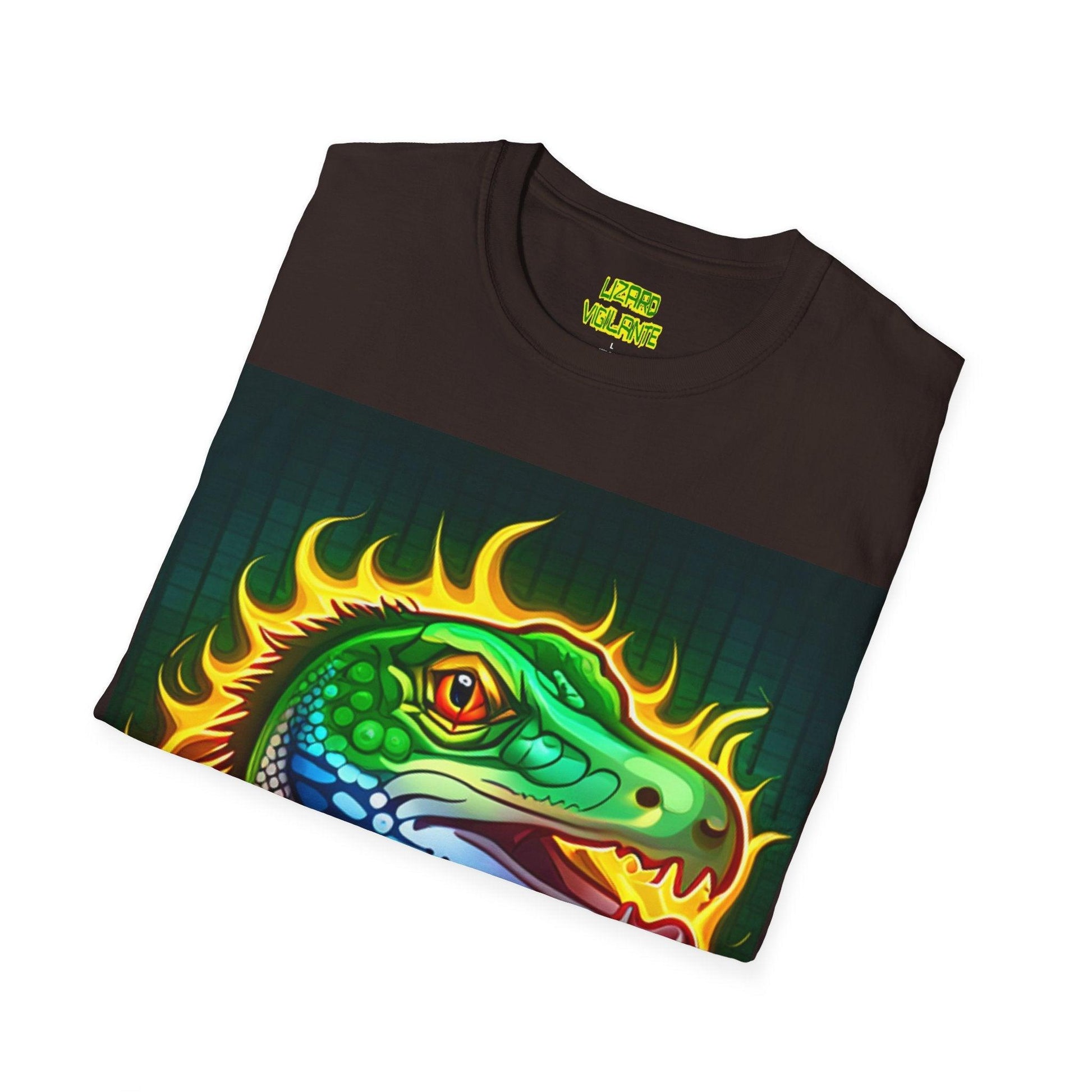 Fire Lizard Unisex Softstyle T-Shirt - Lizard Vigilante