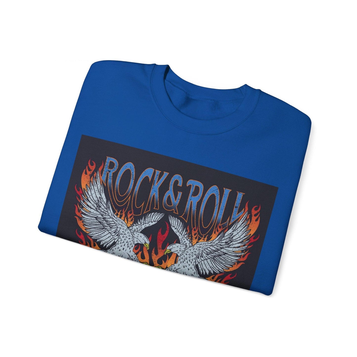 Rock & Roll Rock Star Unisex Heavy Blend™ Crewneck Sweatshirt - Lizard Vigilante