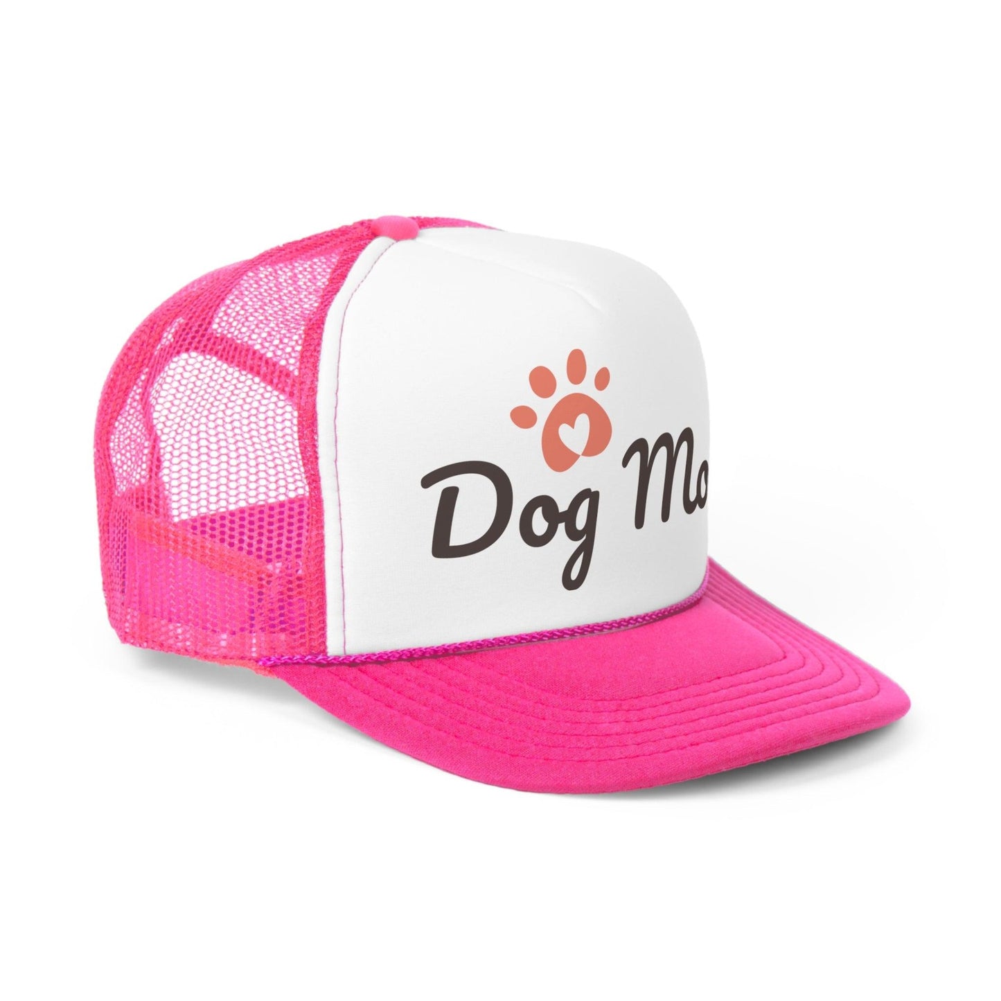 Dog Mom With a Puppy Paw Print Trucker Caps - Lizard Vigilante