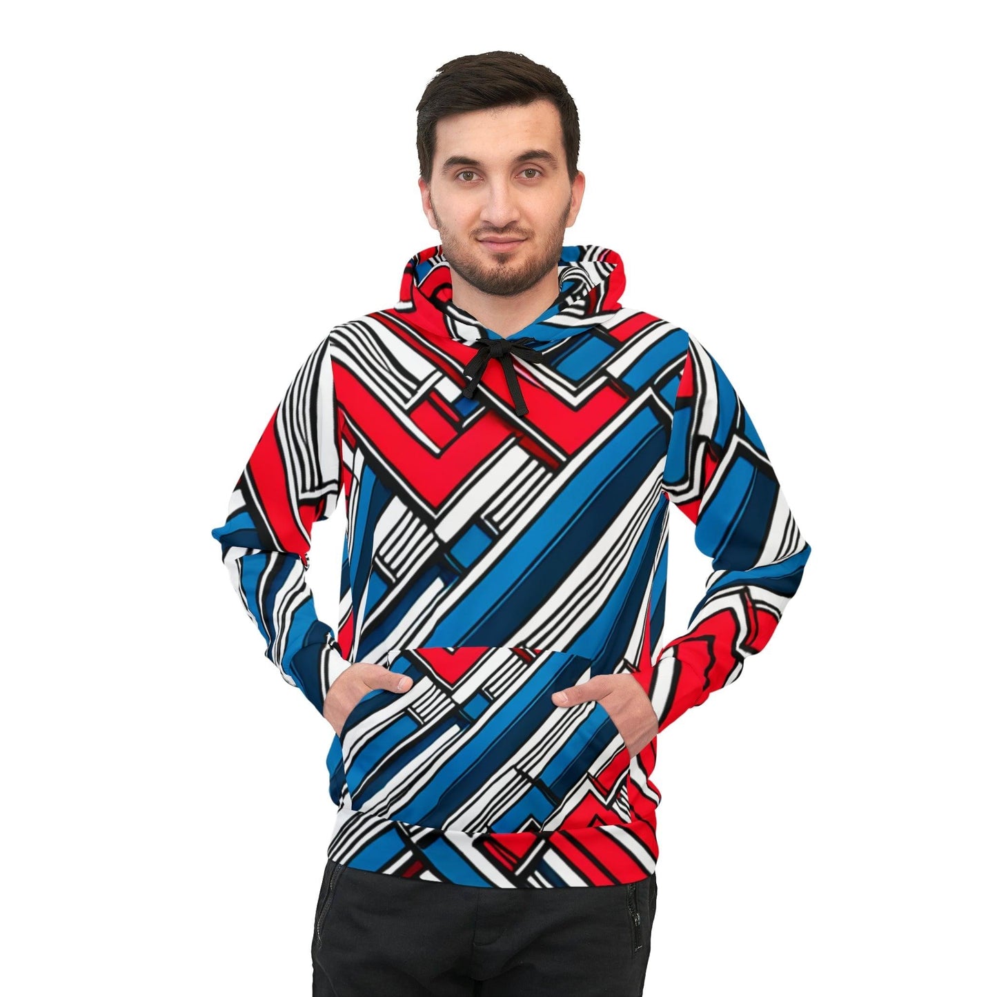 Geometric Patriot Athletic Hoodie - Lizard Vigilante