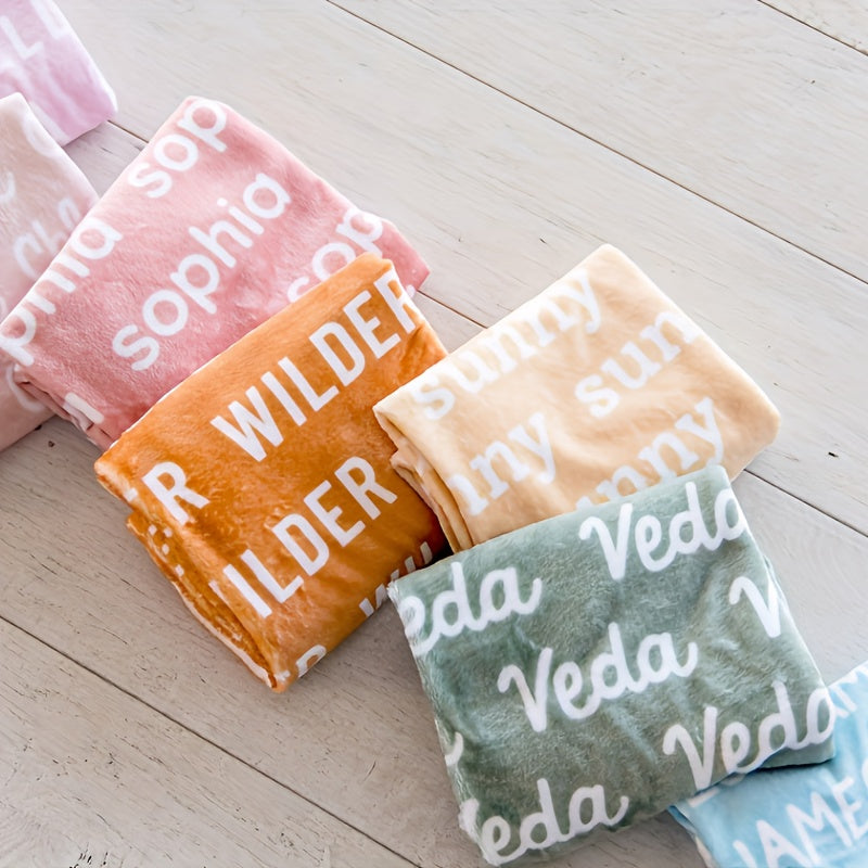 1pc Unique Customized Blanket - Soft, Cozy, Personalized Gift for Son, Daughter, Friend with Exclusive Name - Perfect Birthday, Holiday, Anniversary Present