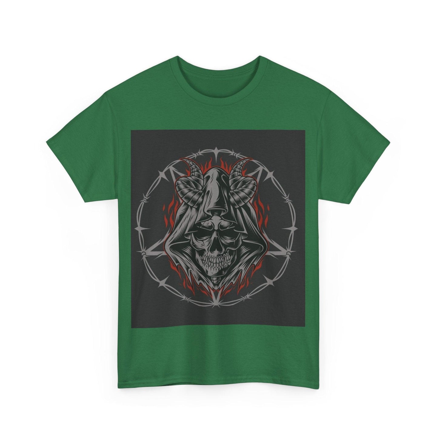 Hooded Skull Unisex Heavy Cotton Tee - Lizard Vigilante