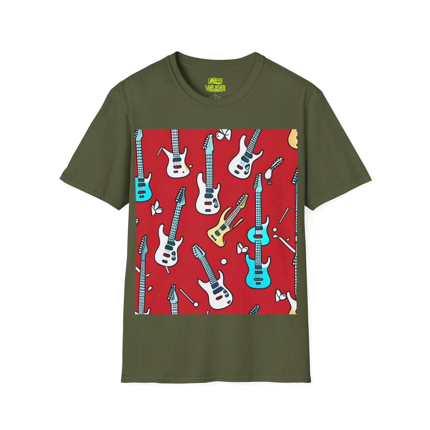 Polka Dot Guitar Unisex Softstyle T-Shirt - Lizard Vigilante