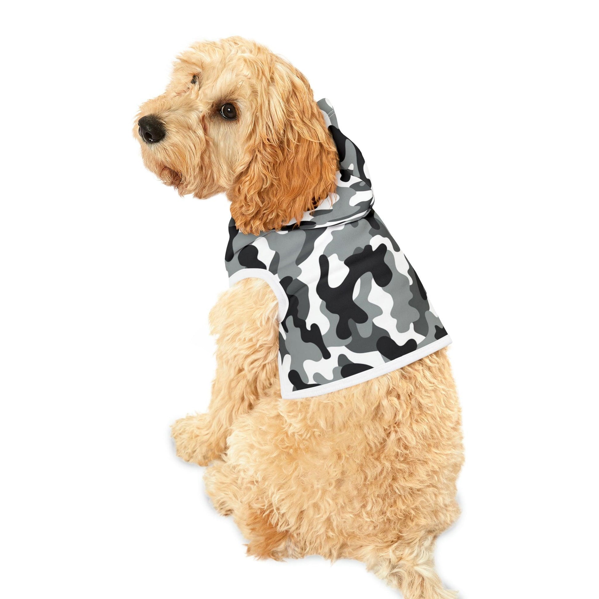 Gray Black White Camouflage Pet Hoodie - Lizard Vigilante