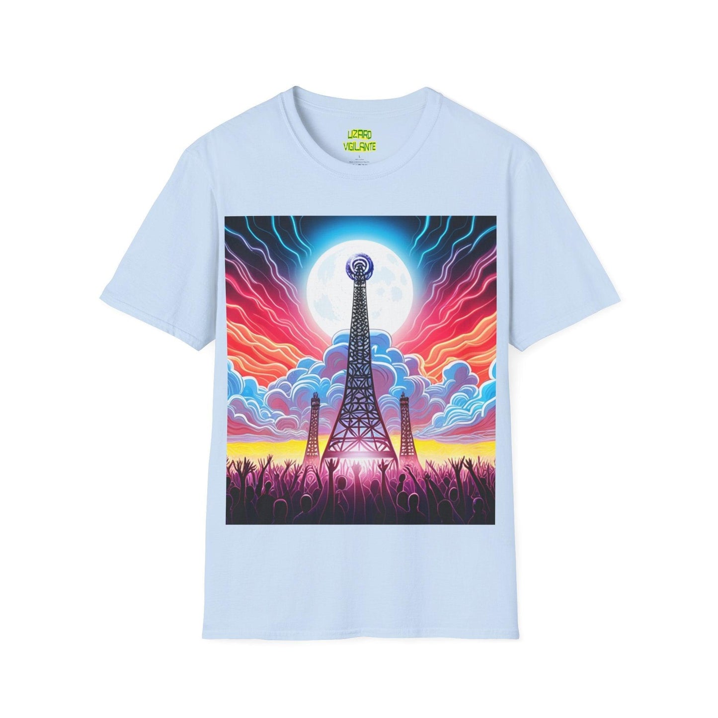 Eiffel CellTower Unisex Softstyle T-Shirt - Lizard Vigilante