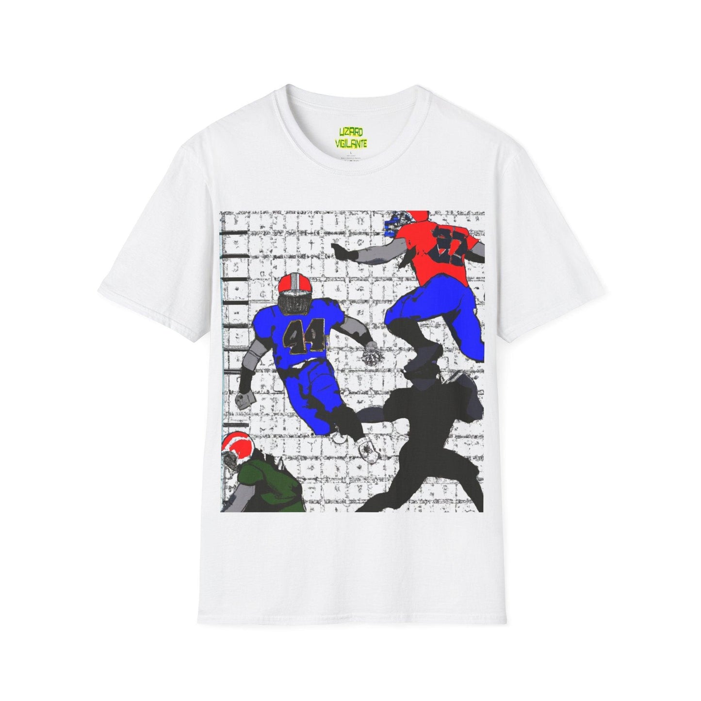 American Football Graphic Art Unisex Softstyle T-Shirt - Lizard Vigilante