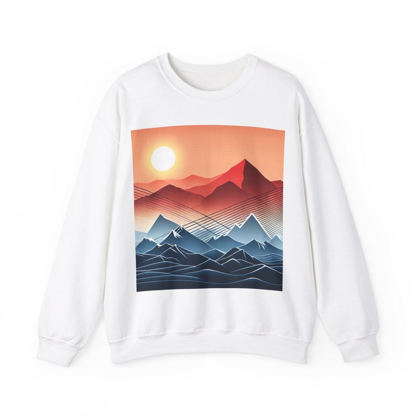 Mountain Line Art Unisex Heavy Blend™ Crewneck Sweatshirt - Lizard Vigilante