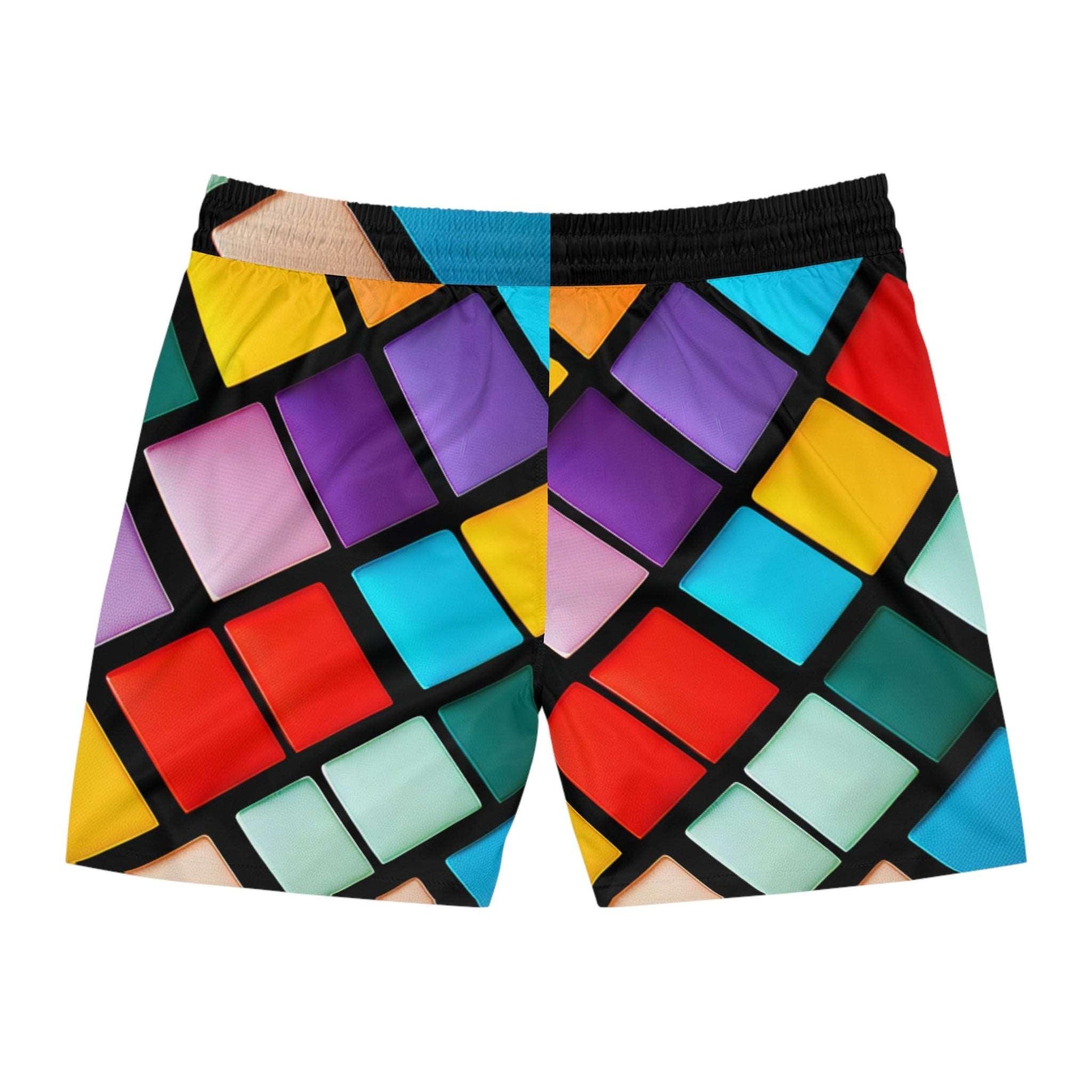 80s Buttons Men's Mid-Length Swim Shorts - Premium All Over Prints from Printify - Just $44.07! Shop now at Lizard Vigilante