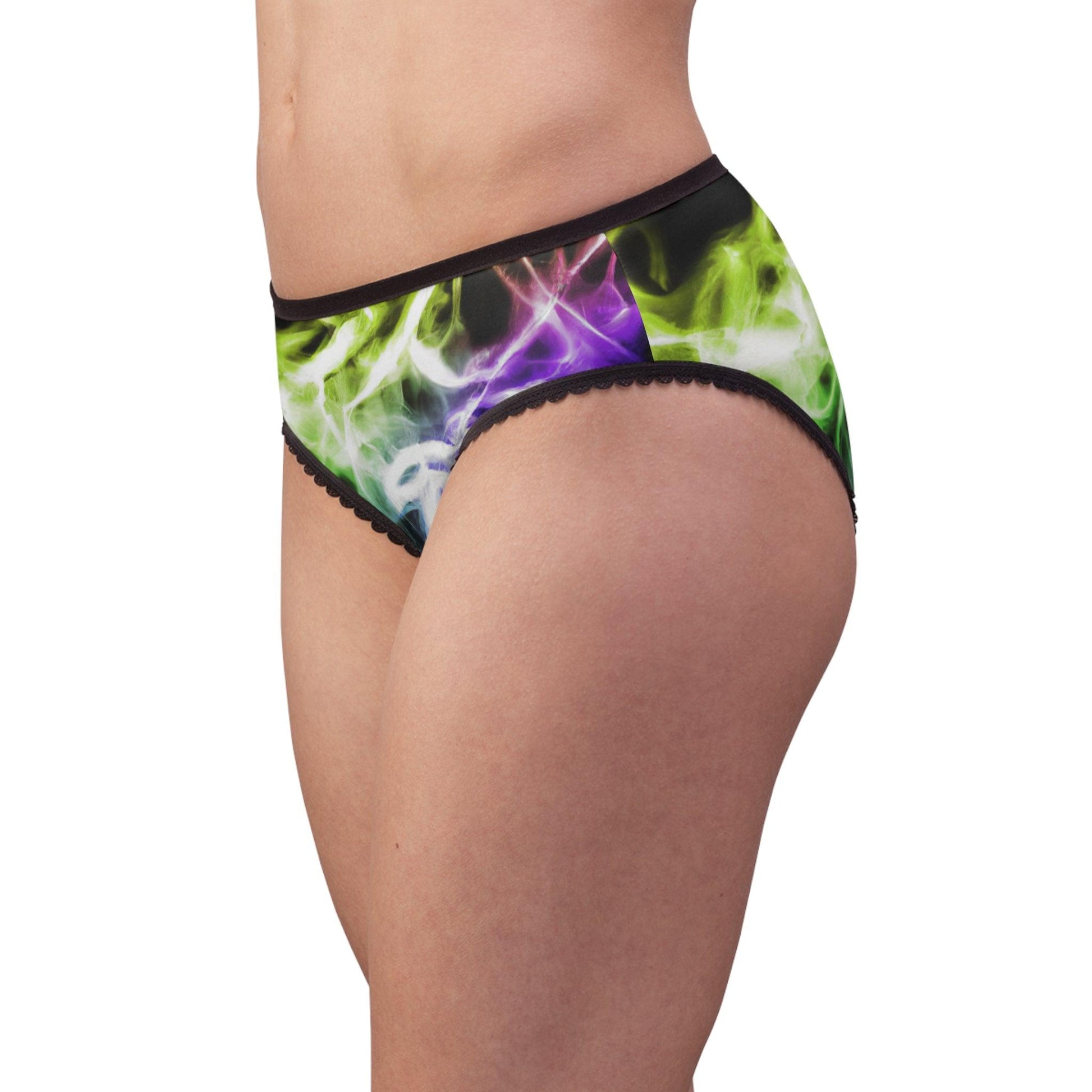 Neon Smoke Show Women's Briefs (AOP) 100% Polyester - Lizard Vigilante