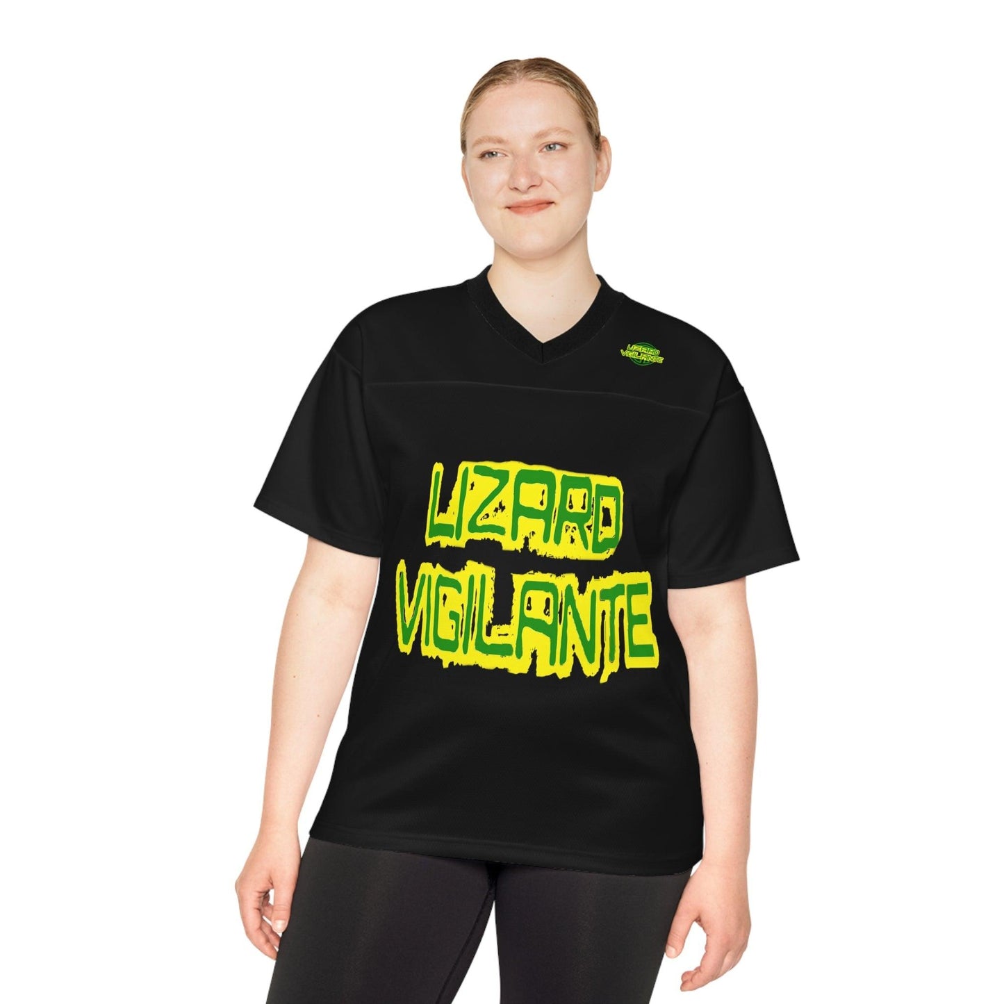 Lizard Vigilante Team 420 Unisex Football Jersey (AOP) - Lizard Vigilante