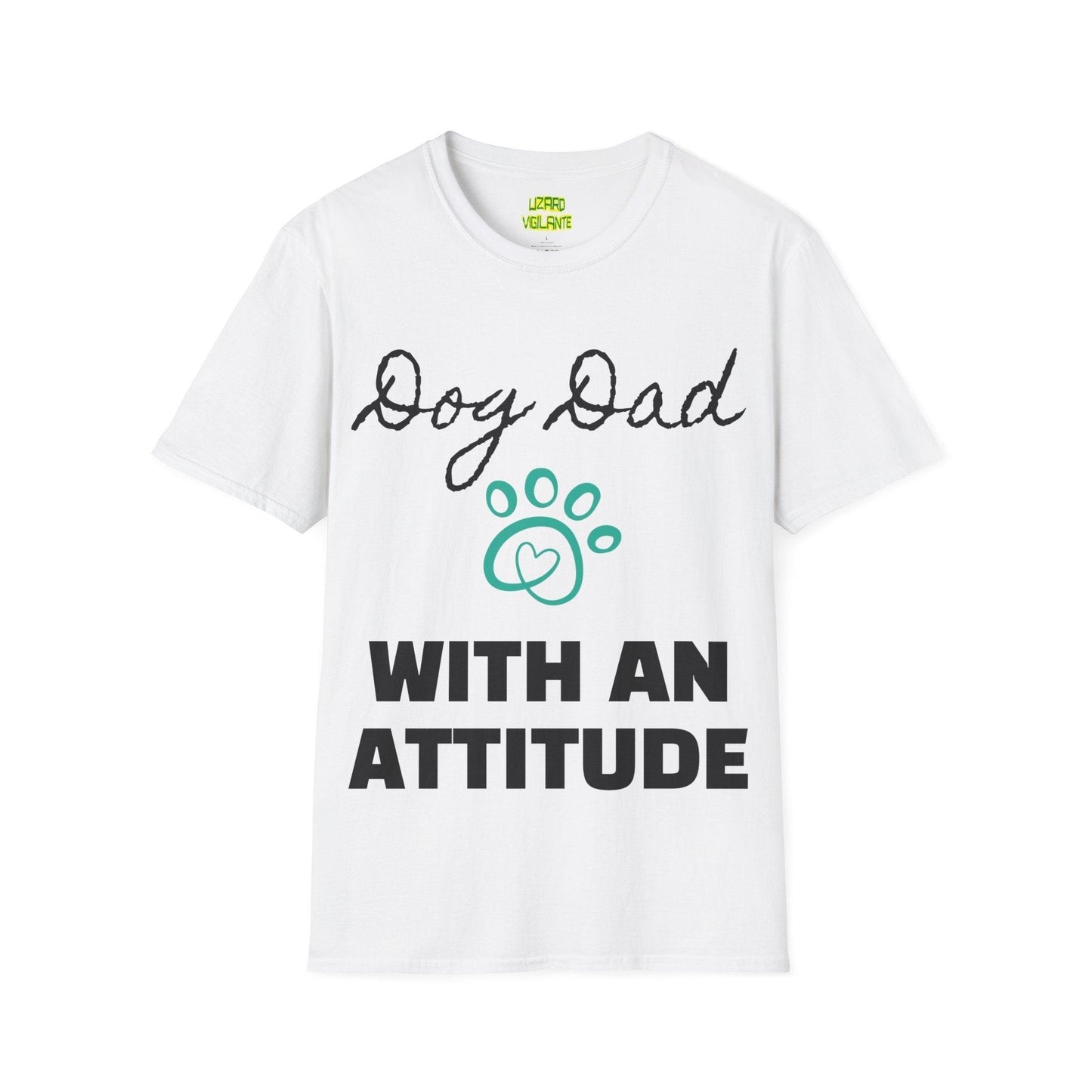 Dog Dad WITH AN ATTITUDE Unisex Softstyle T-Shirt - Lizard Vigilante