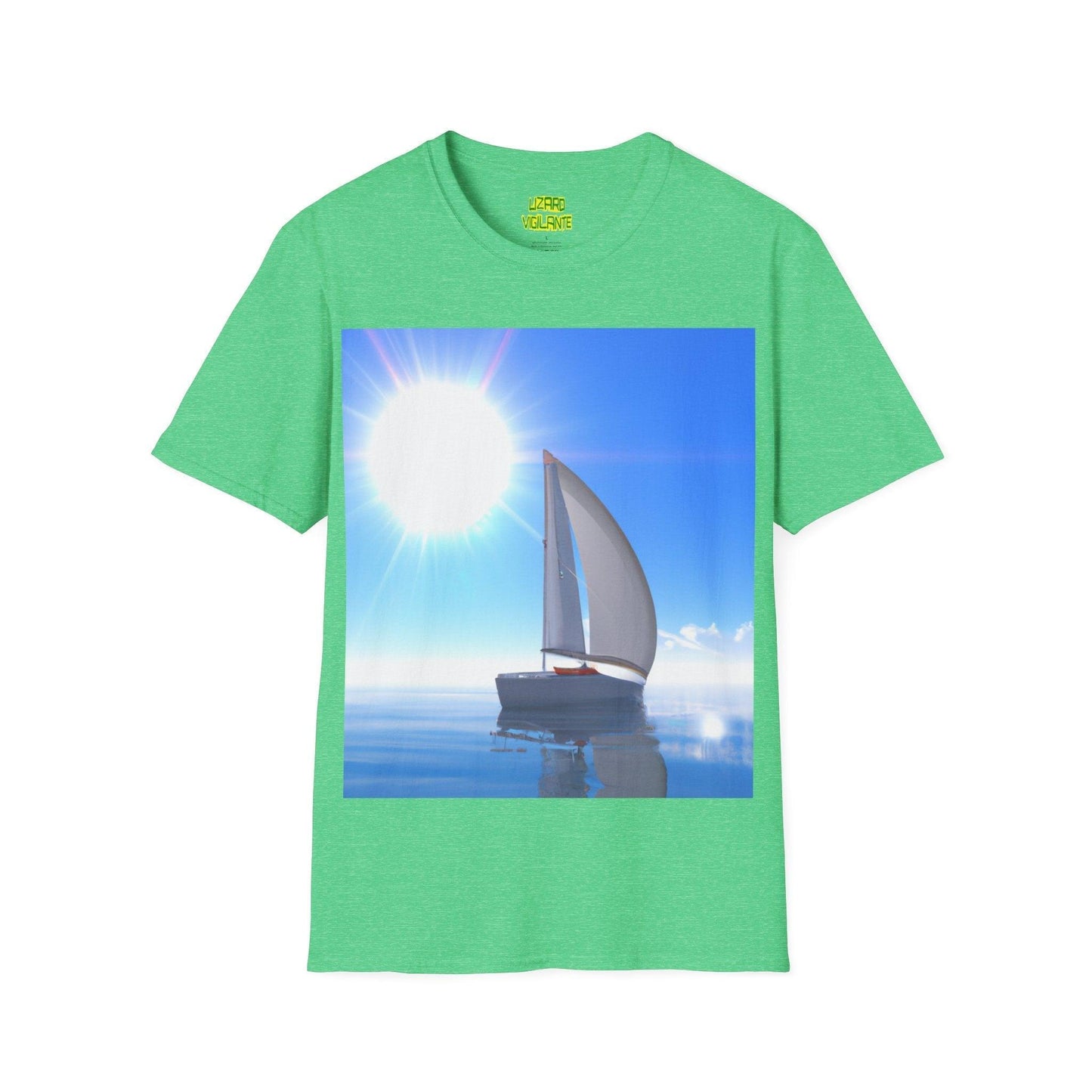 Sailing Boat Horiz Unisex Softstyle T-Shirt - Lizard Vigilante