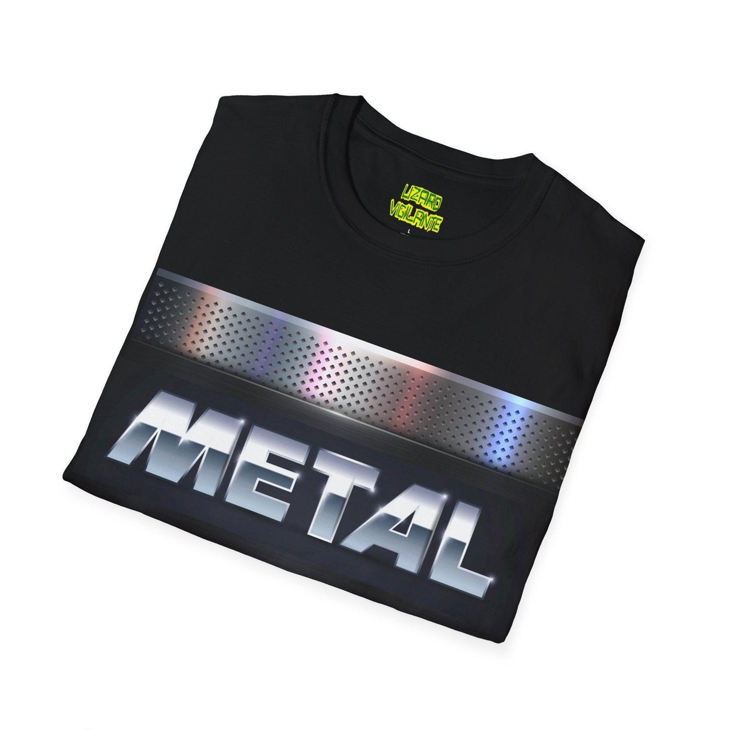 METAL Plate Unisex Softstyle T-Shirt - Lizard Vigilante