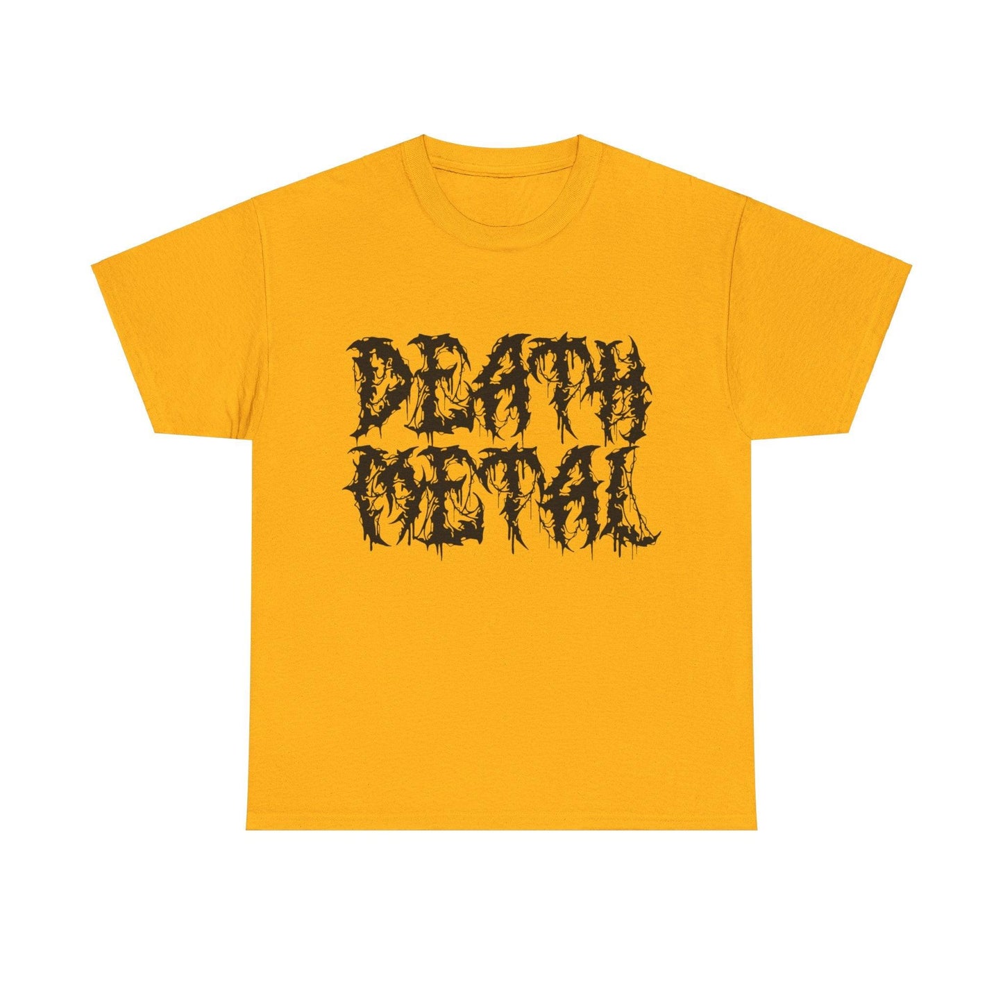 DEATH METAL Scary Lettering Unisex Heavy Cotton Tee - Lizard Vigilante