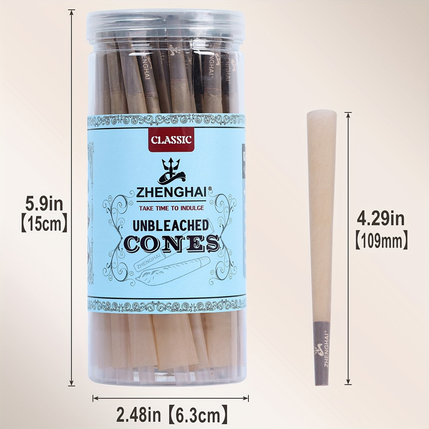 ZHENGHAI 50Pack King Size 109mm Pre-Rolled Tapered Paper Cones With Cone Loader, Tips & Packing Tubes, Ideal For Herb Grinder, Perfect Household Gadget And Gift Idea - Premium  from Lizard Vigilante - Just $9.99! Shop now at Lizard Vigilante