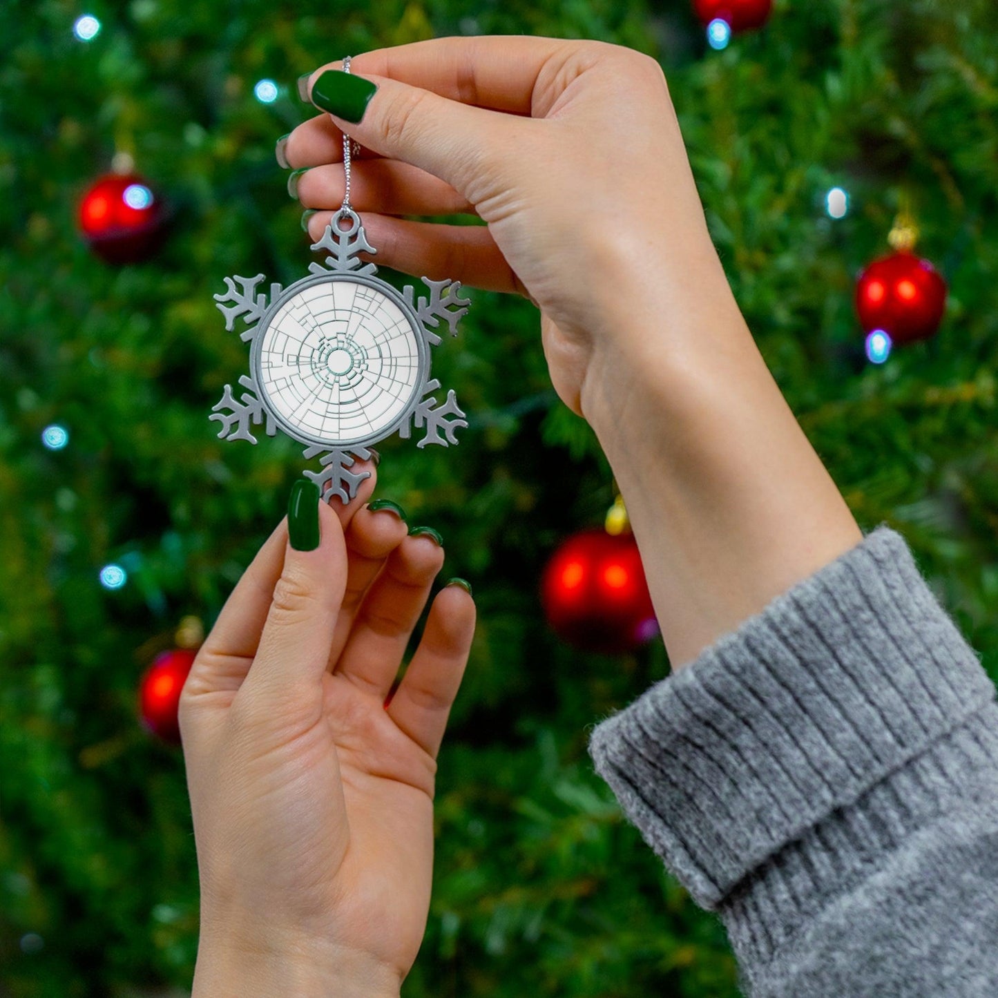 Bullet Proven Pewter Snowflake Ornament - Lizard Vigilante