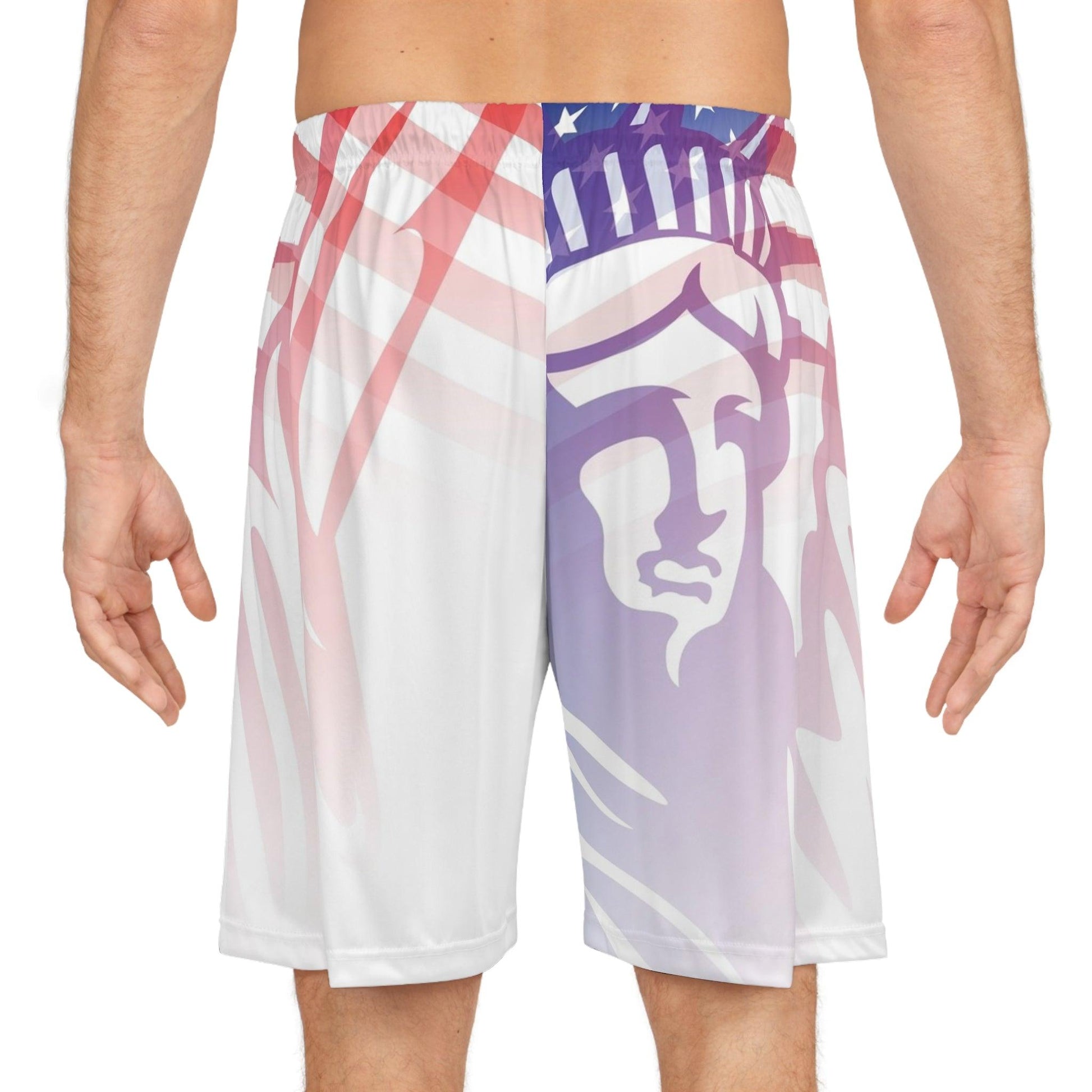 Statue of Liberty Basketball Shorts - Lizard Vigilante