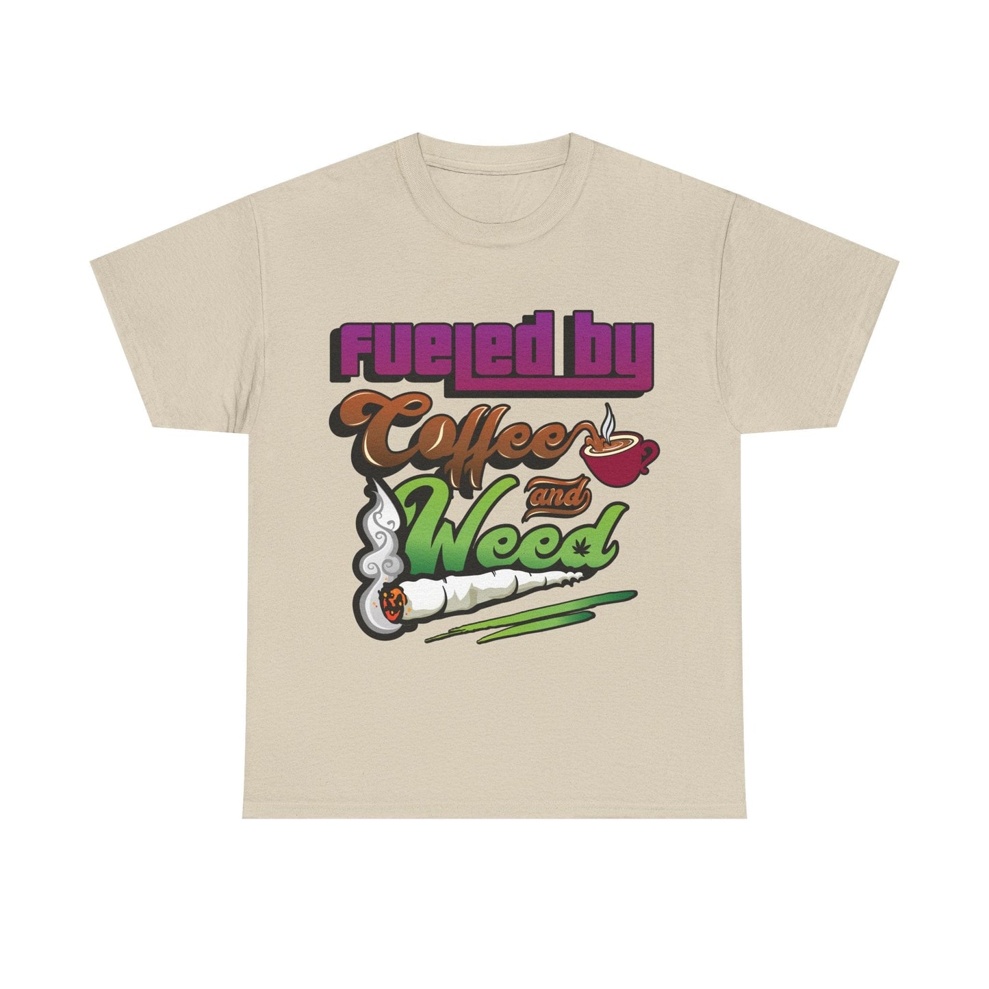 Fueled by Coffee and Weed Unisex Heavy Cotton Tee