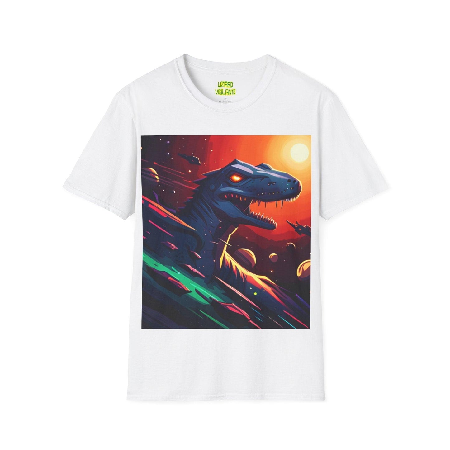 Lizard Vigilante Universe Unisex Softstyle T-Shirt - Lizard Vigilante