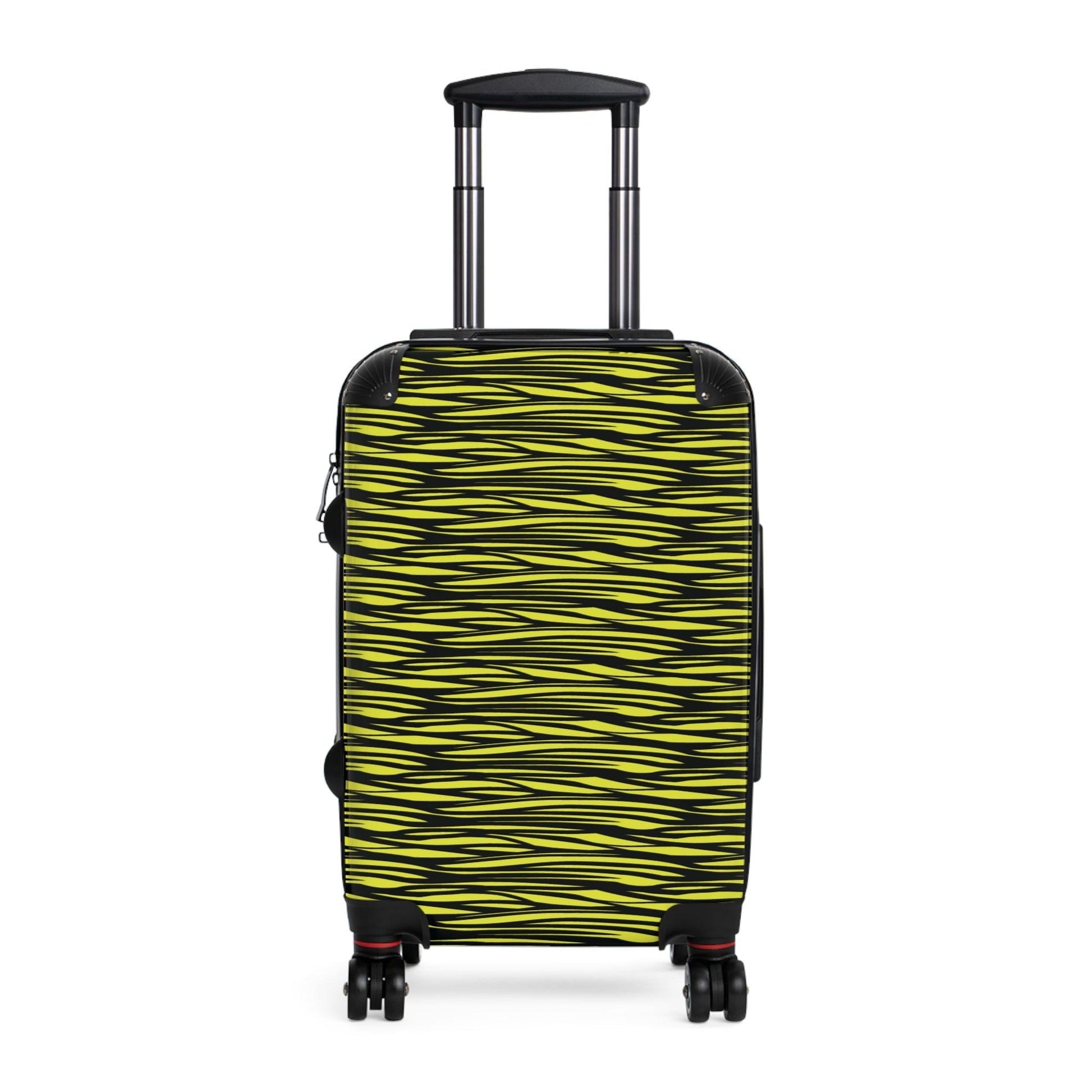 Black Yellow Camo Lines Suitcase - Lizard Vigilante