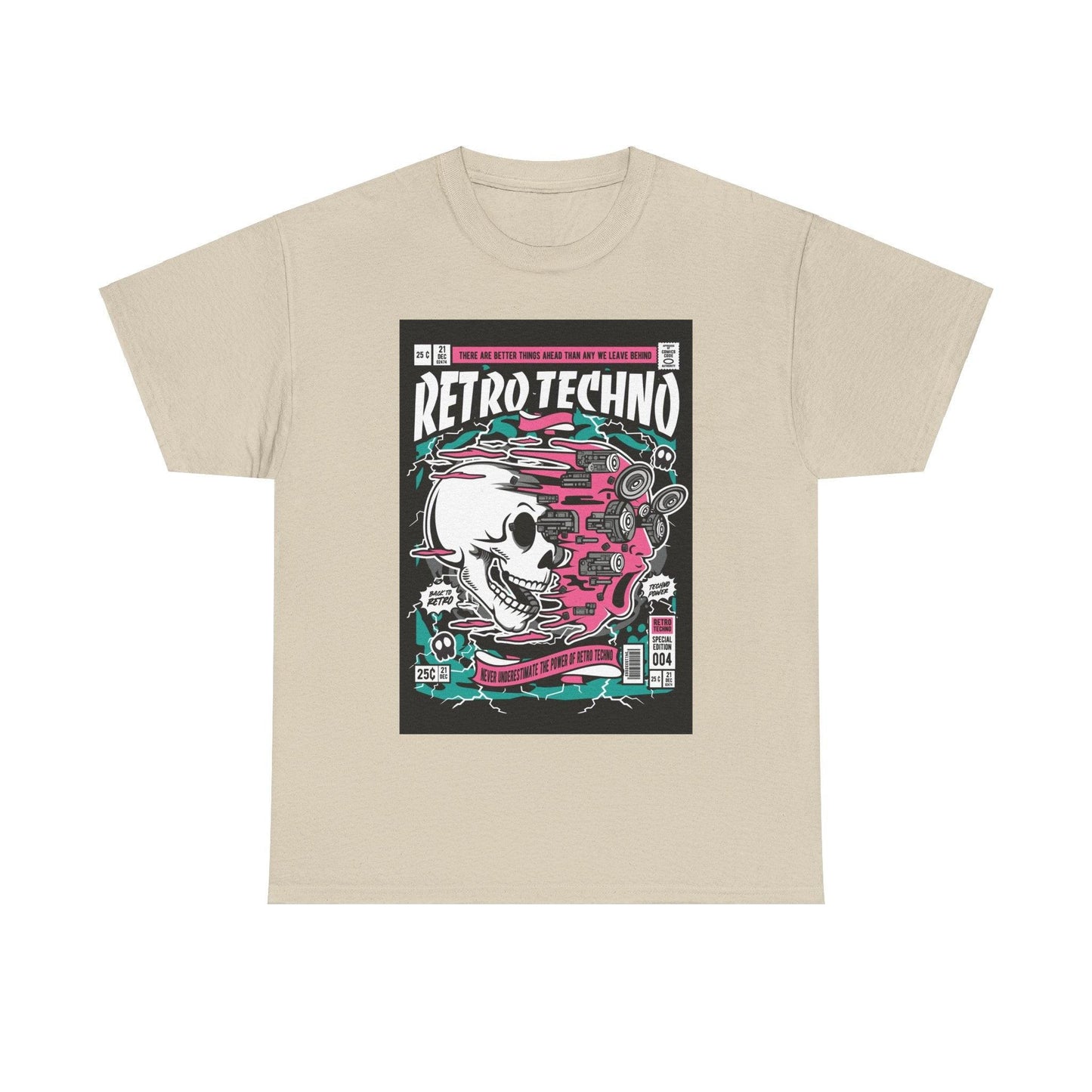 Retro Techno Unisex Heavy Cotton Tee - Lizard Vigilante