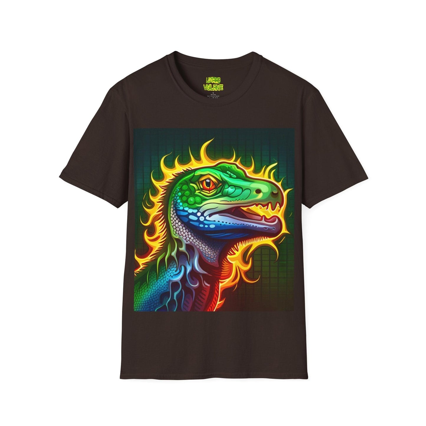 Fire Lizard Unisex Softstyle T-Shirt - Lizard Vigilante