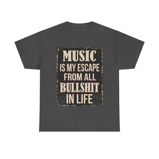 Music Escape Unisex Heavy Cotton Tee - Lizard Vigilante