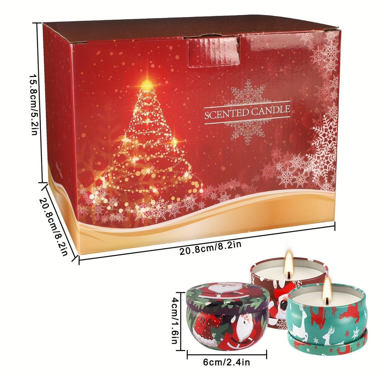 36pcs Christmas Scented Candle, Smoke-free, No-drip, Elegant Romantic Candle, Suitable For Family, Church, Seasonal Celebrations, Also Very Suitable For Christmas Use, As A Gift To Relatives And Friends.