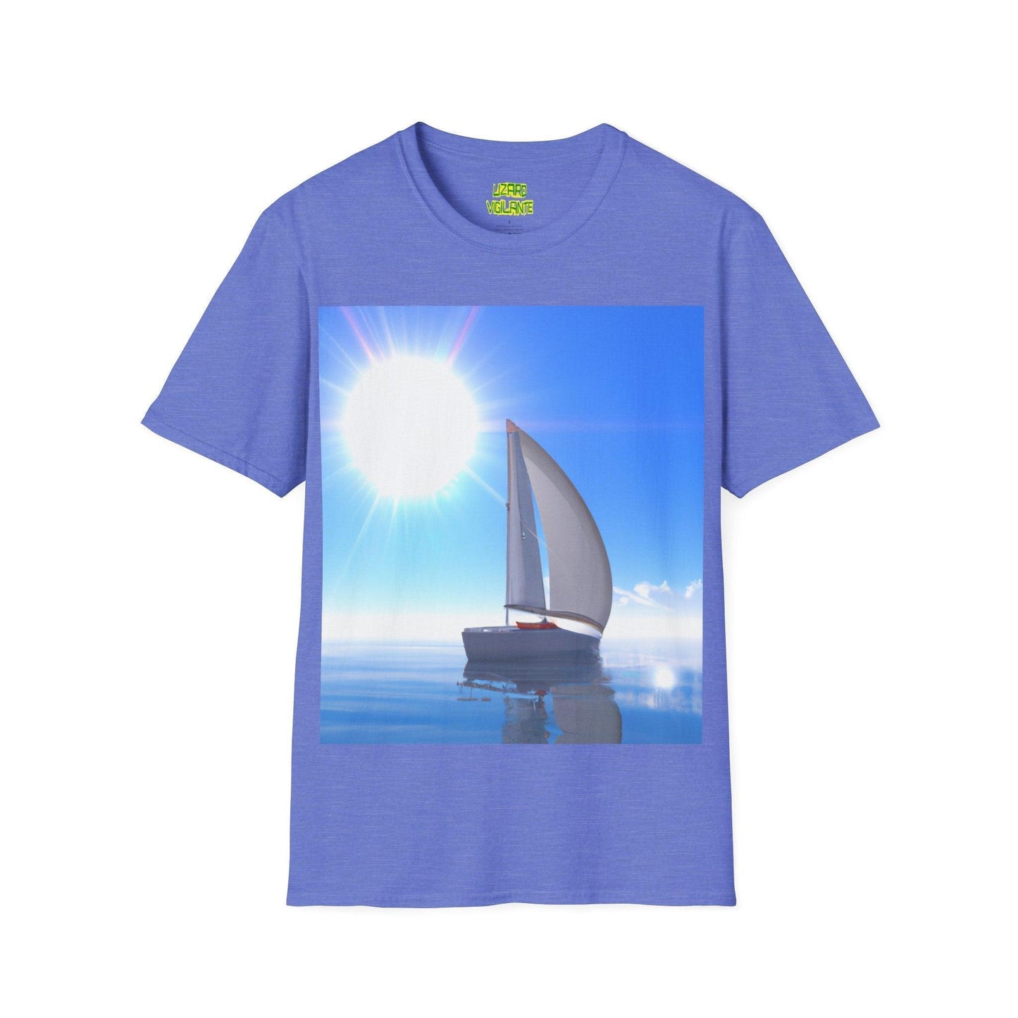 Sailing Boat Horiz Unisex Softstyle T-Shirt - Lizard Vigilante