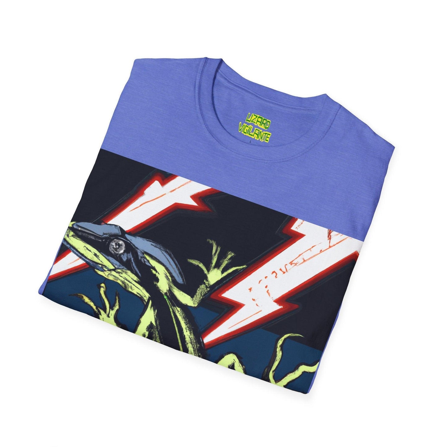 Lizard Vigilante Lightning Leap Unisex Softstyle T-Shirt - Lizard Vigilante