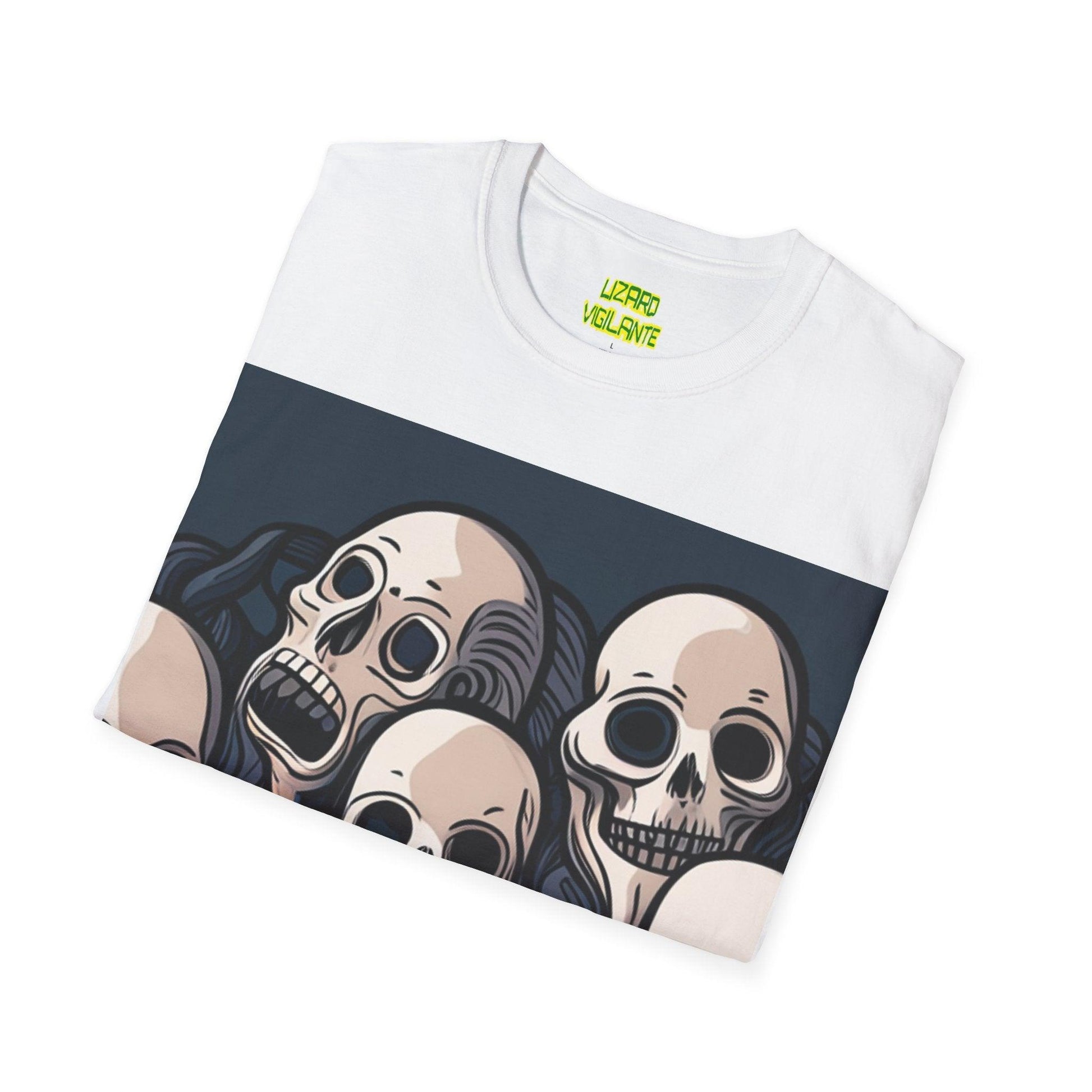 Comic Skulls Unisex Softstyle T-Shirt - Lizard Vigilante