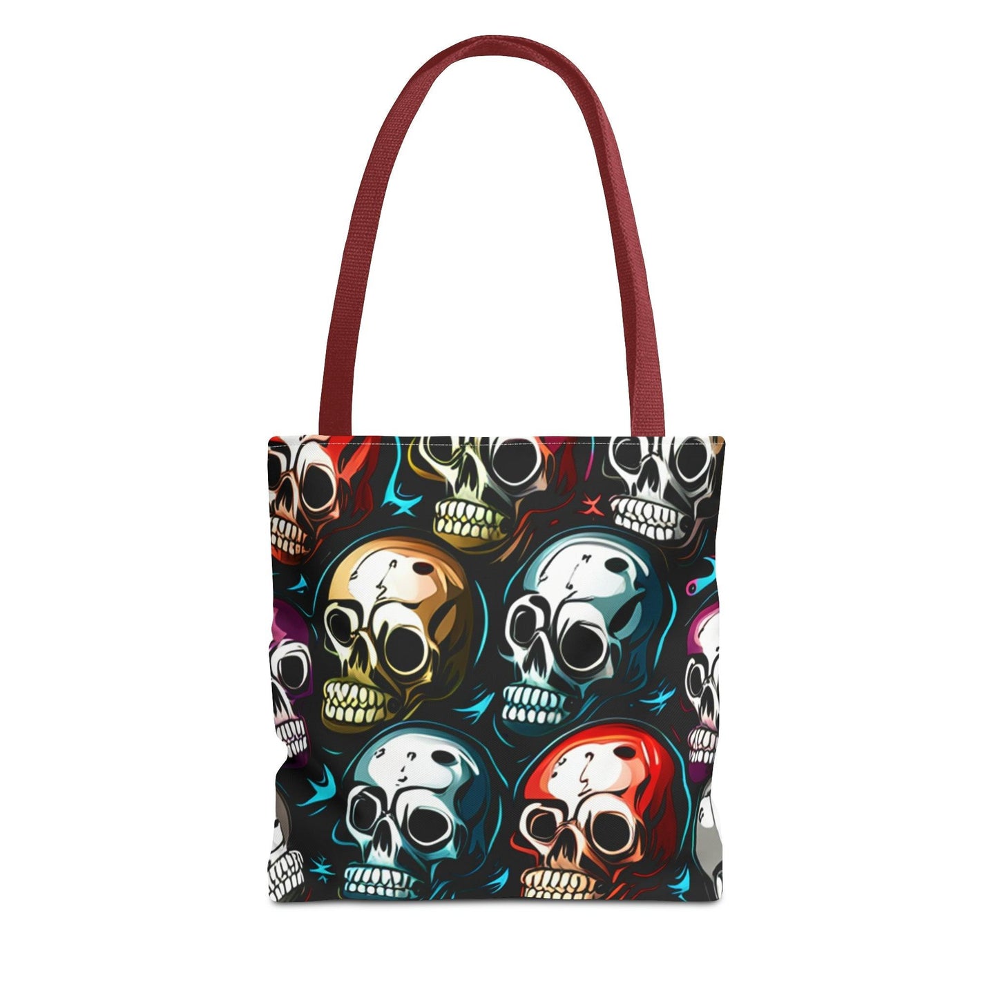 Death Metal Skulls Tote Bag (AOP) - Lizard Vigilante