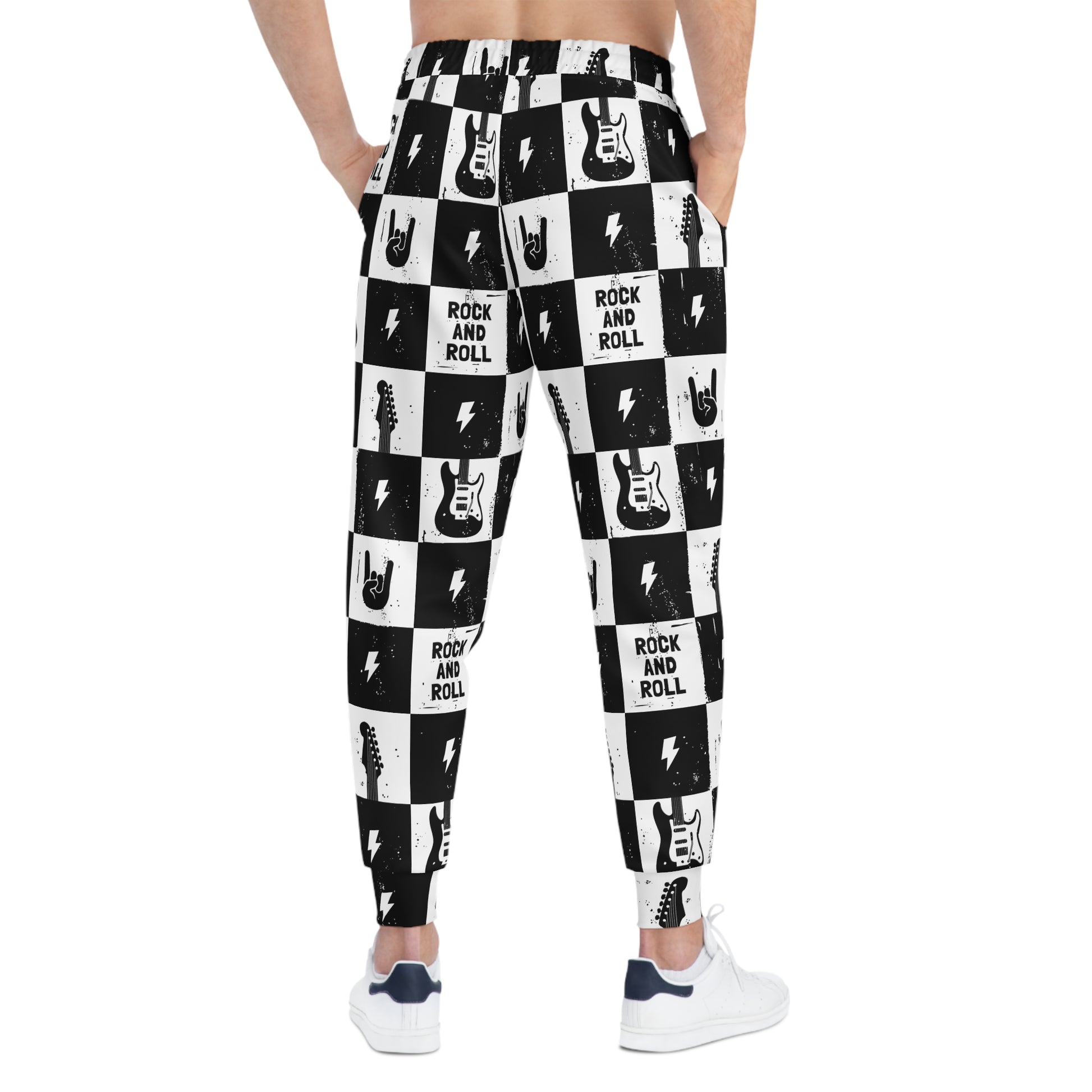 Rock And Roll Squares Athletic Joggers - Lizard Vigilante