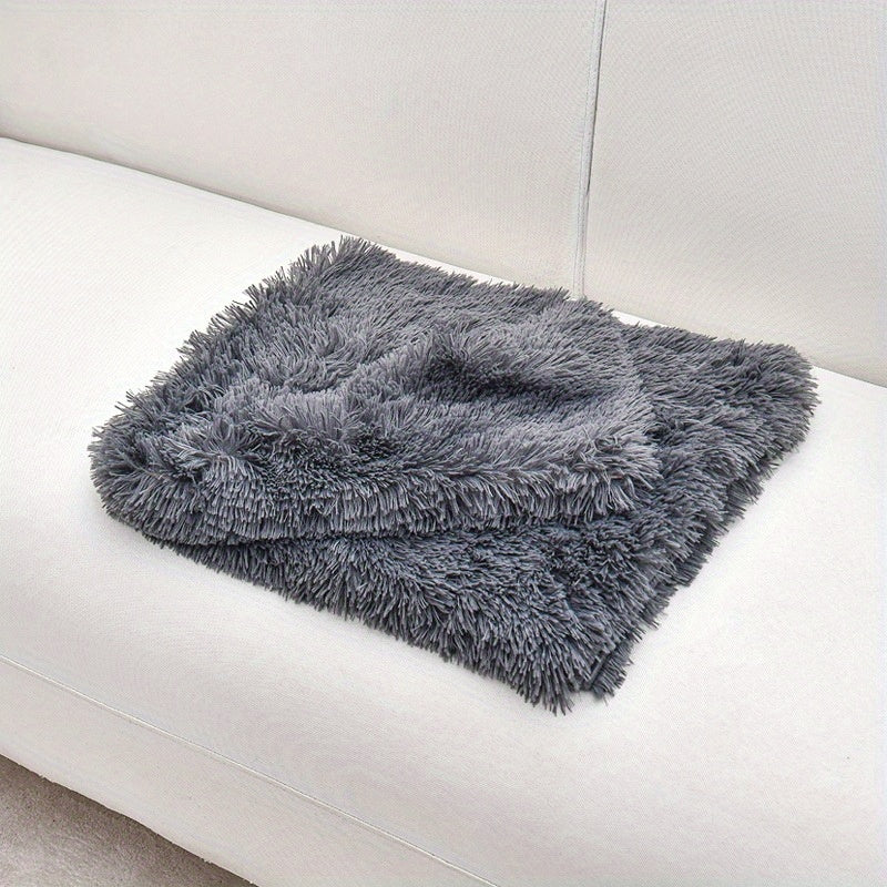 [Warm Luxurious Pet Blanket Comfort] Luxurious Plush Pet Blanket for Cats & Dogs - Machine Washable, Winter Warmth Comfort Mat for Nests and Sofas