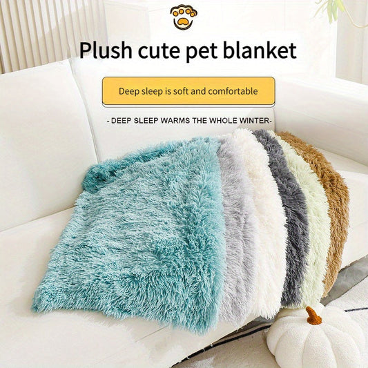 [Warm Luxurious Pet Blanket Comfort] Luxurious Plush Pet Blanket for Cats & Dogs - Machine Washable, Winter Warmth Comfort Mat for Nests and Sofas