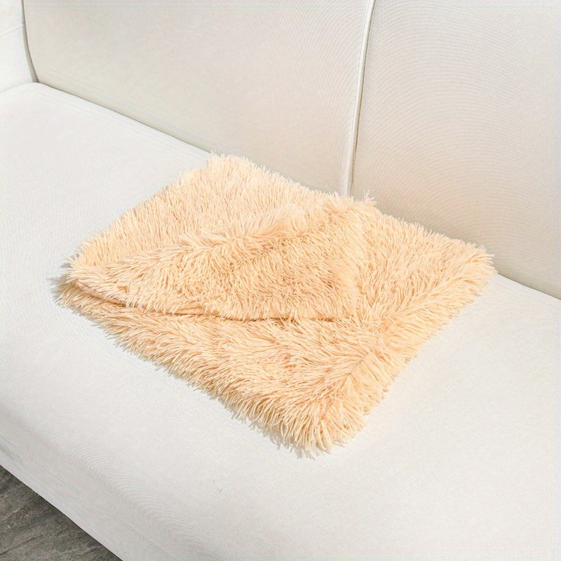 [Warm Luxurious Pet Blanket Comfort] Luxurious Plush Pet Blanket for Cats & Dogs - Machine Washable, Winter Warmth Comfort Mat for Nests and Sofas