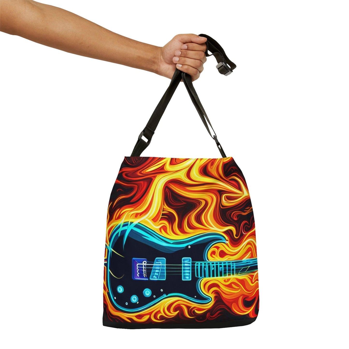 Flaming Axe Adjustable Tote Bag - Lizard Vigilante