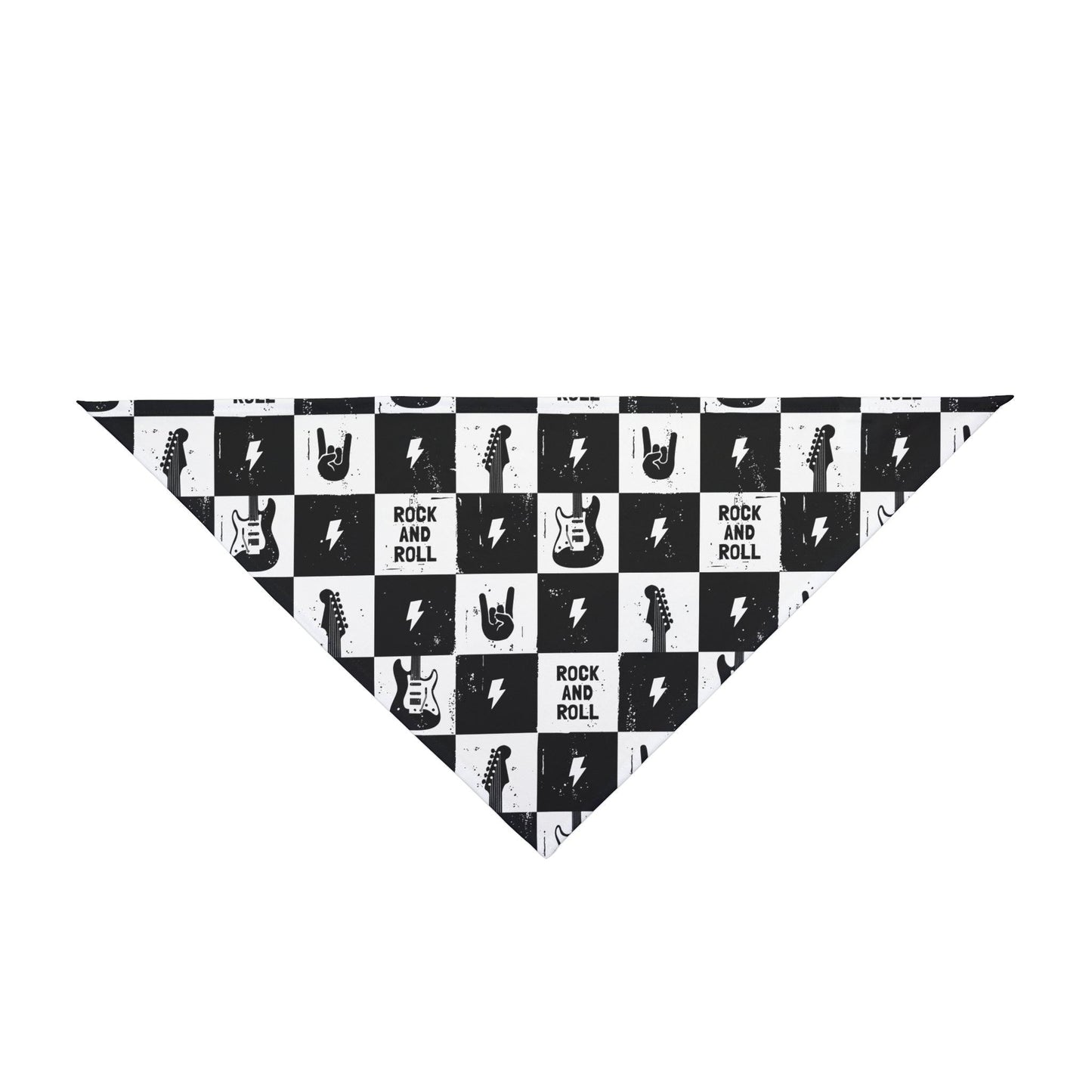 Rock and Roll Squares Pet Bandana - Premium Pets from Printify - Just $39.89! Shop now at Lizard Vigilante