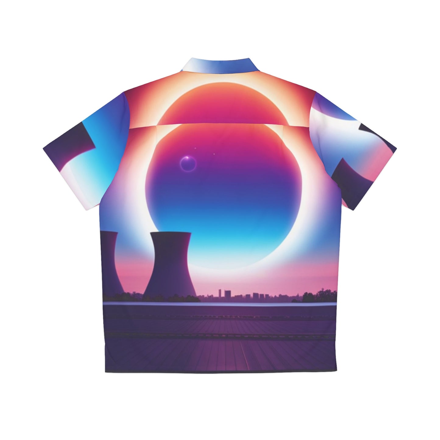 Solar Eclipse 2024 Men's Hawaiian Shirt (AOP) - Lizard Vigilante