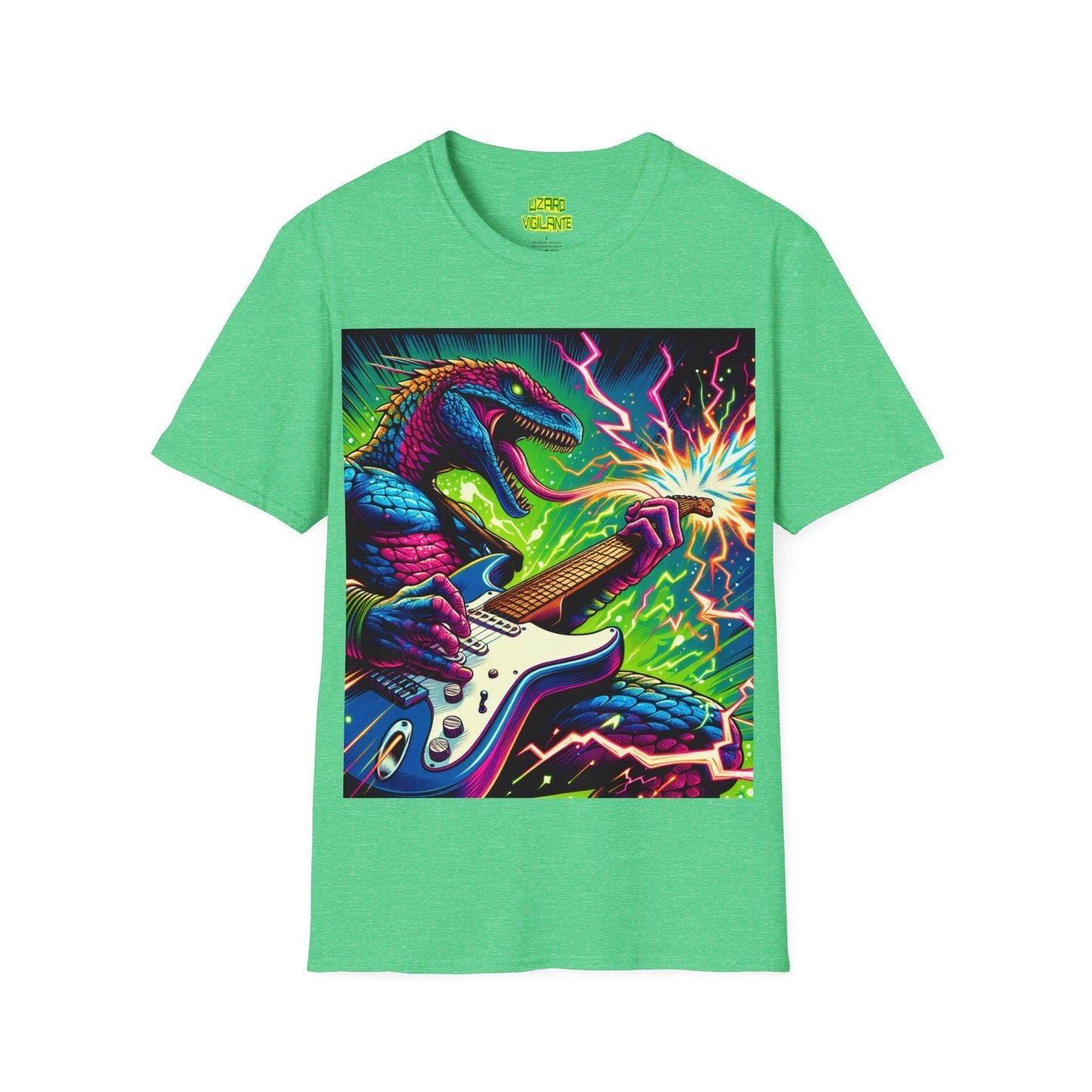 Lizard RockStar Unisex Softstyle T-Shirt - Premium T-Shirt from Printify - Just $24.71! Shop now at Lizard Vigilante