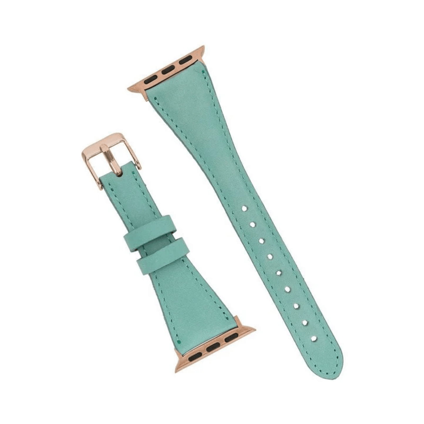 Classic Mint Green Leather Apple Watch Band - Dallas
