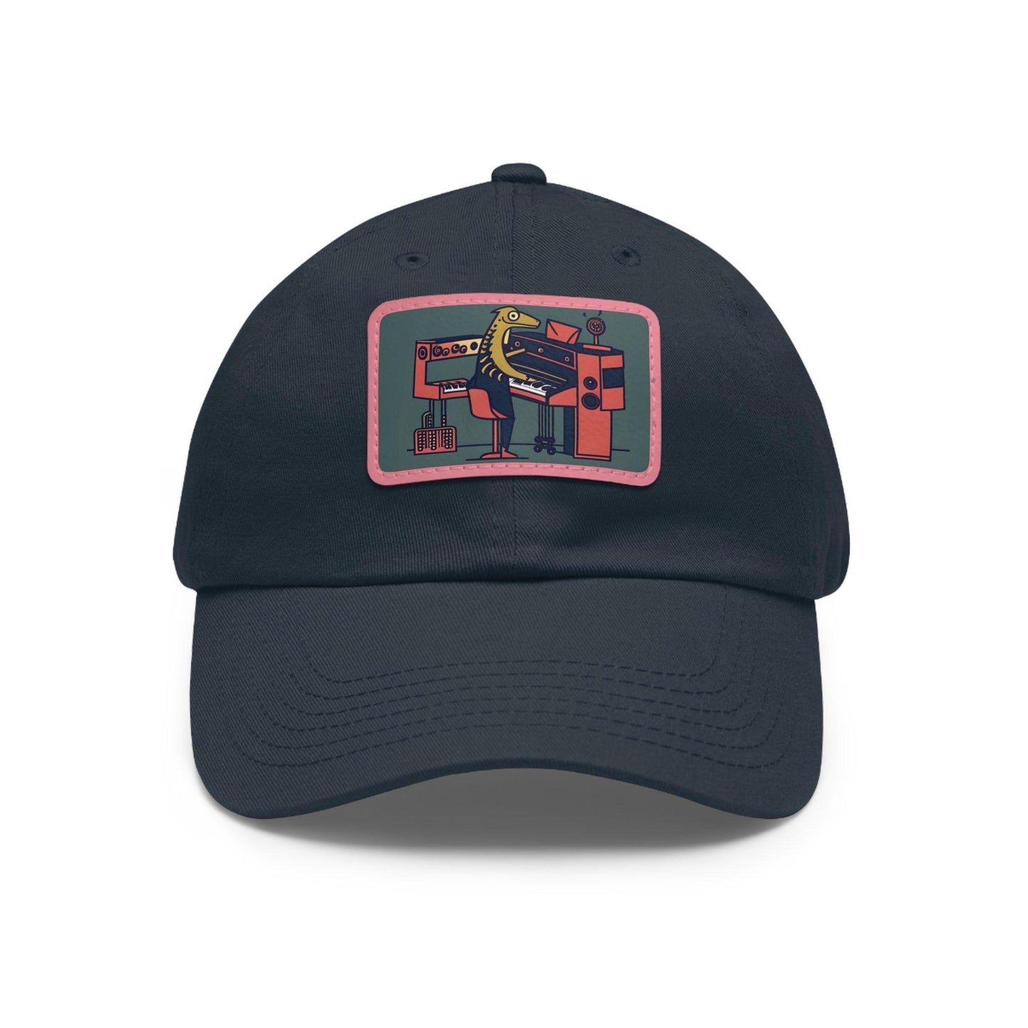 Lizard Vigilante Organs Dad Hat with Leather Patch (Rectangle) - Lizard Vigilante